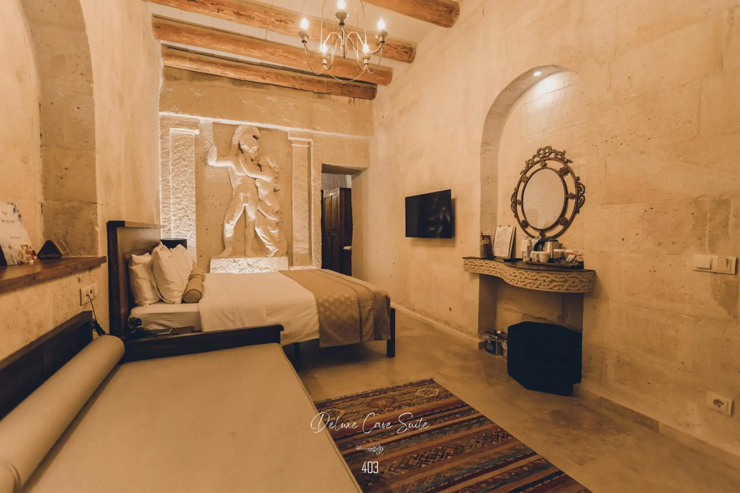 Deluxe Cave Suite with Jacuzzi in Nino Cave Suites Deluxe Cave Suite with Jacuzzi in Nino Cave Suites