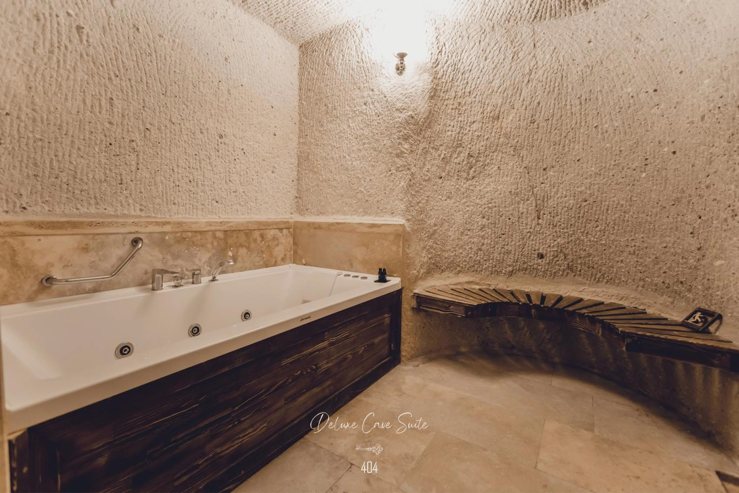 Shower in Nino Cave Suites