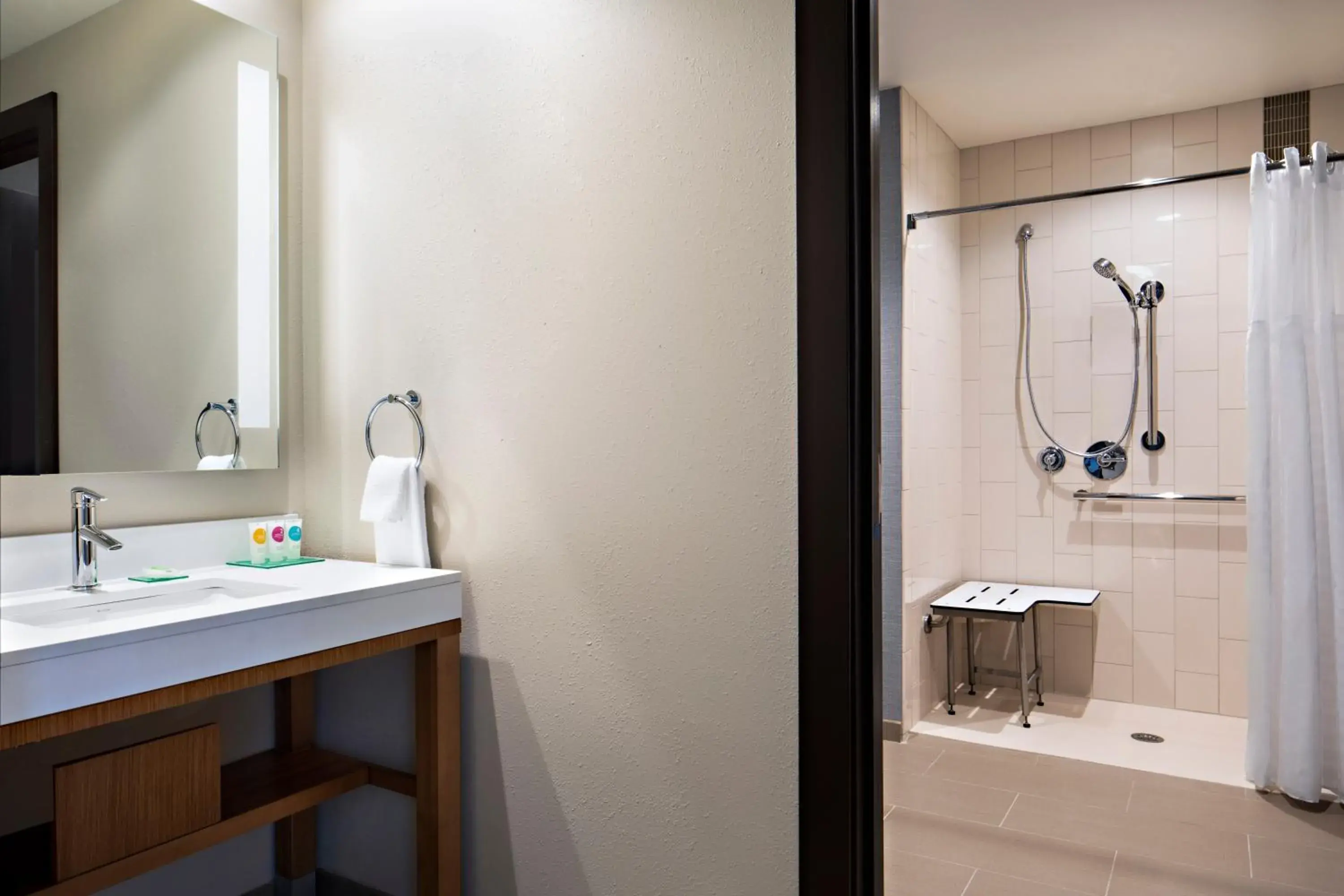 Bathroom in Hyatt Place Grand Rapids Downtown Bathroom in Hyatt Place Grand Rapids Downtown