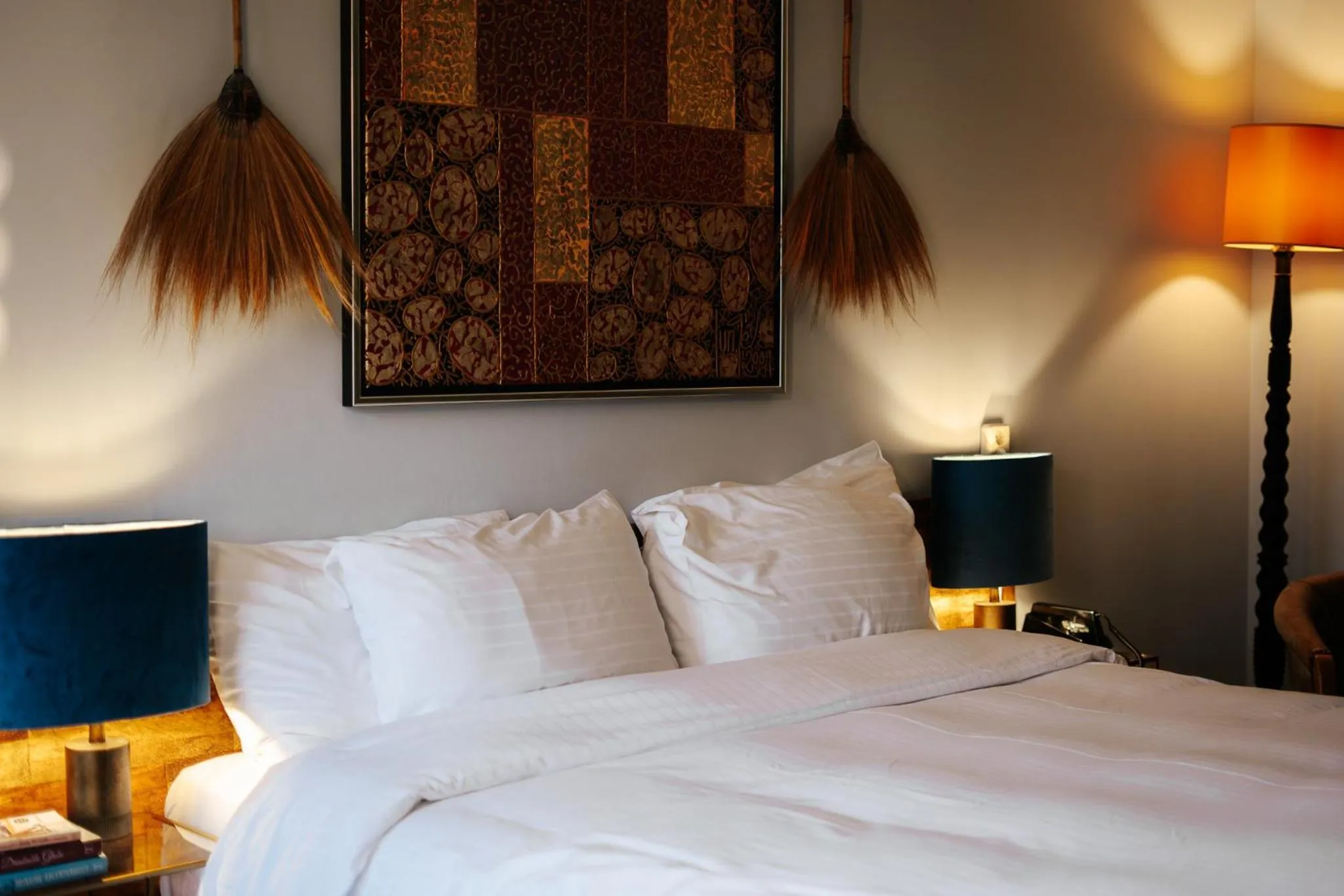 Bed in Rosalia's Menagerie Cocktail bar & InnUpstairs