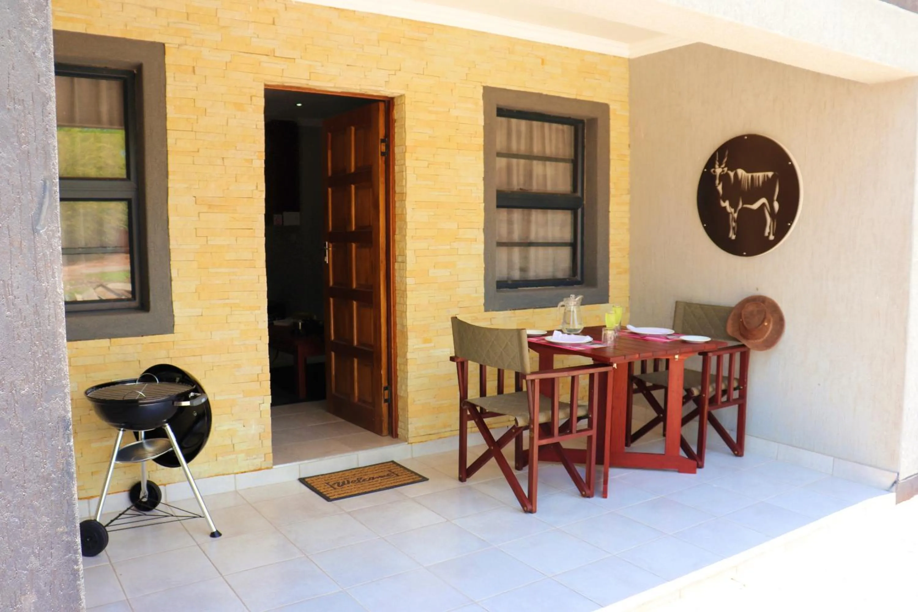 Patio in Tlou Safari Lodge