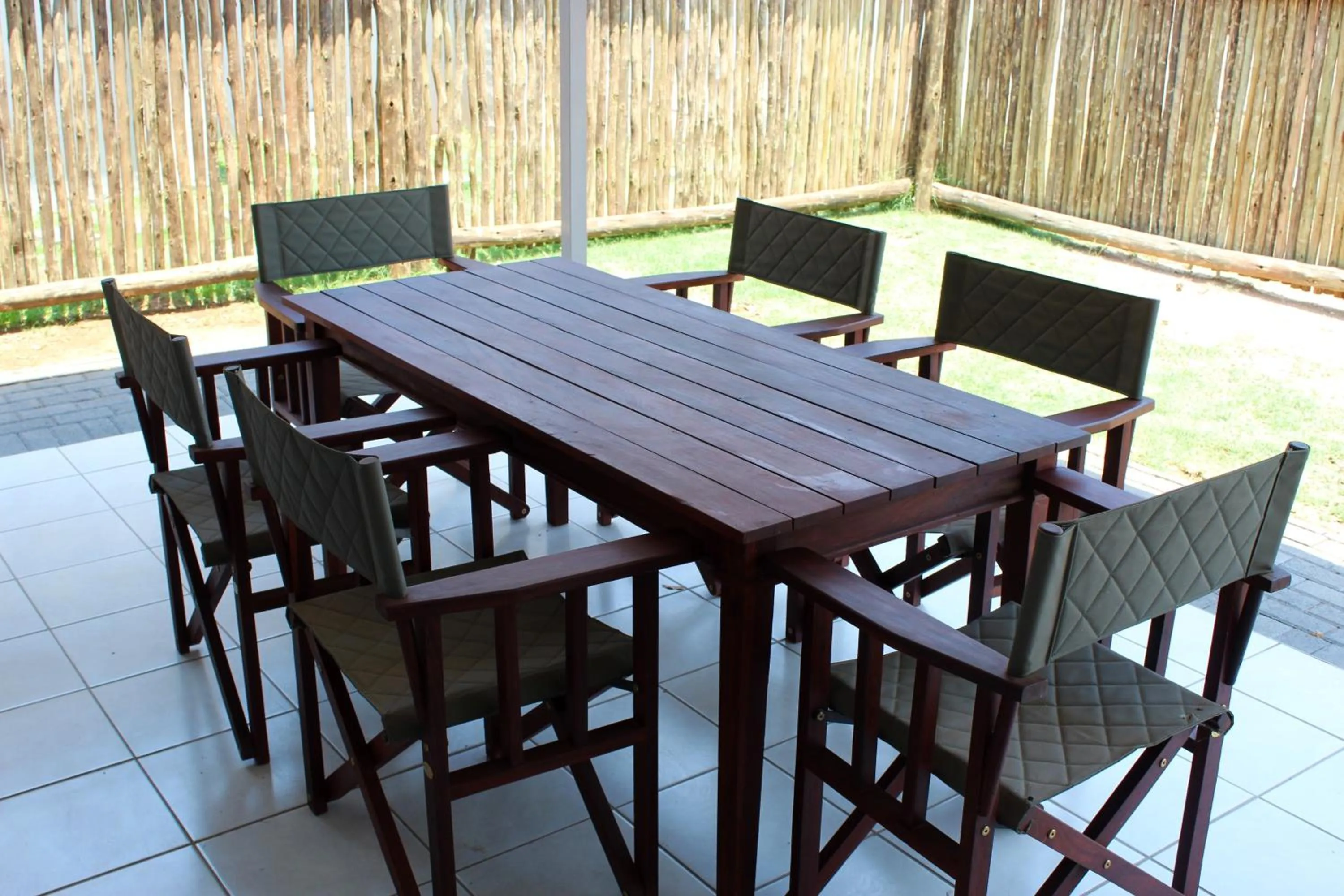 Patio in Tlou Safari Lodge