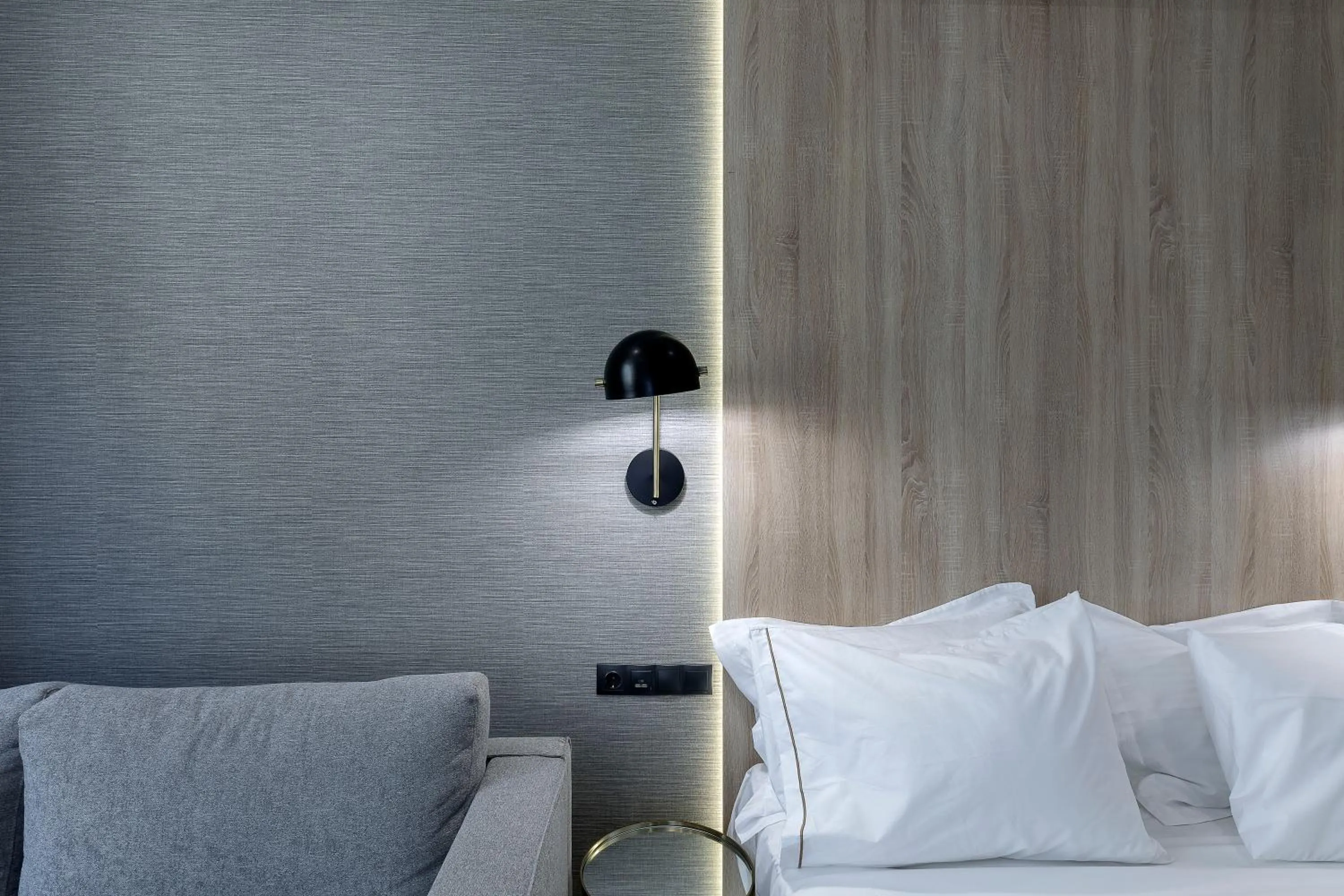 Decorative detail, Bed in Philosofia Athens Suites