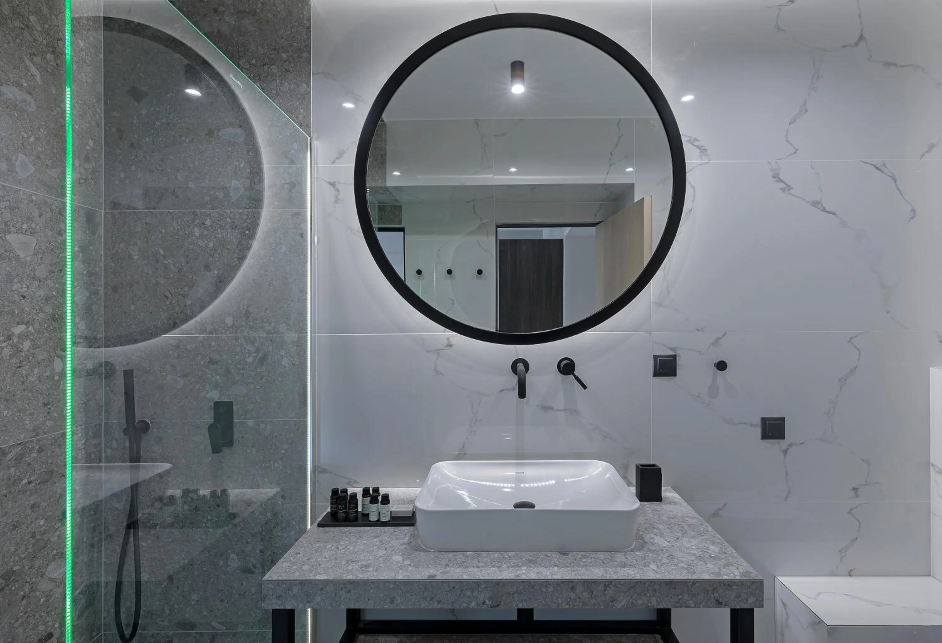 Shower in Philosofia Athens Suites