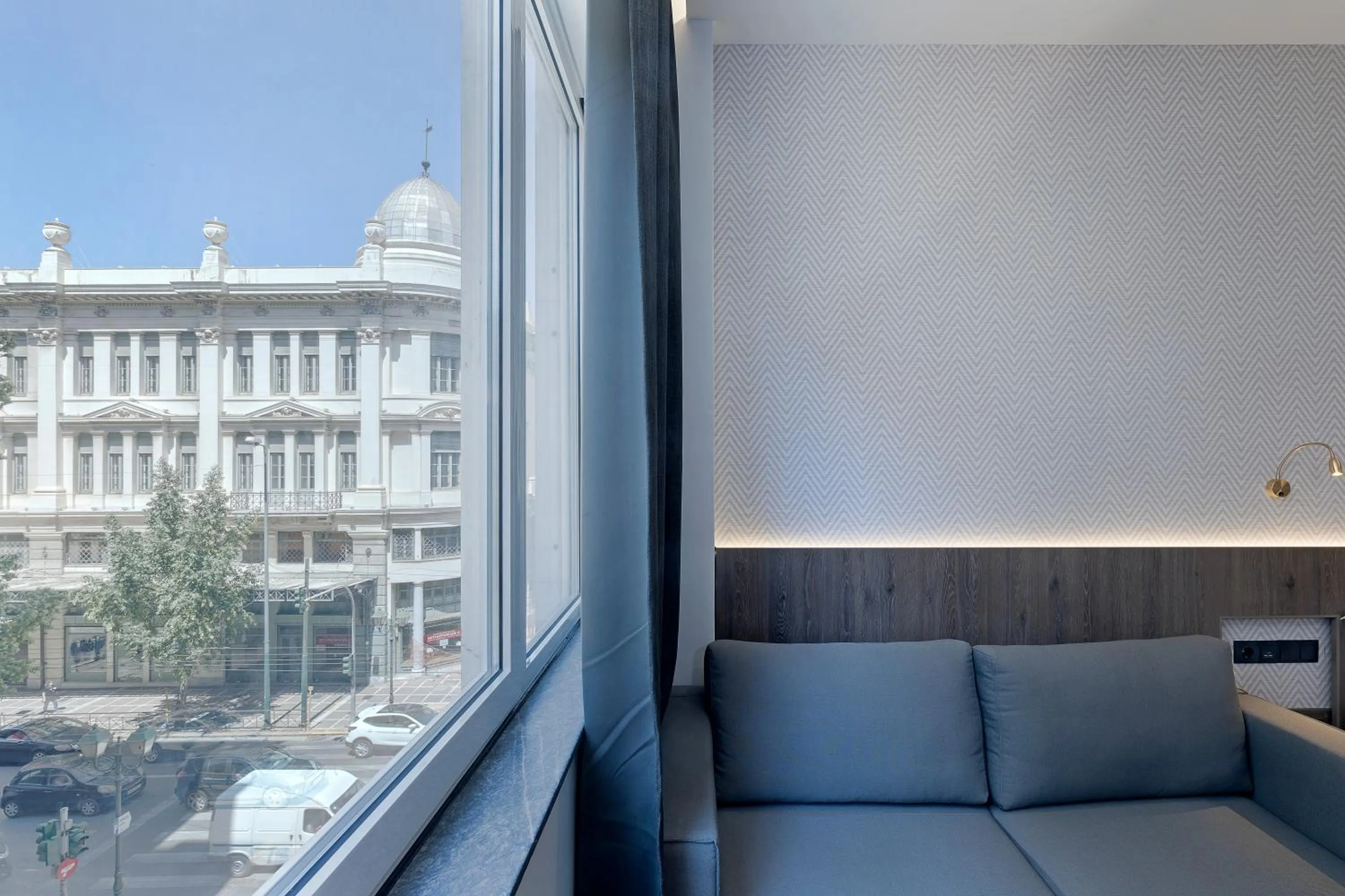 Living room in Philosofia Athens Suites