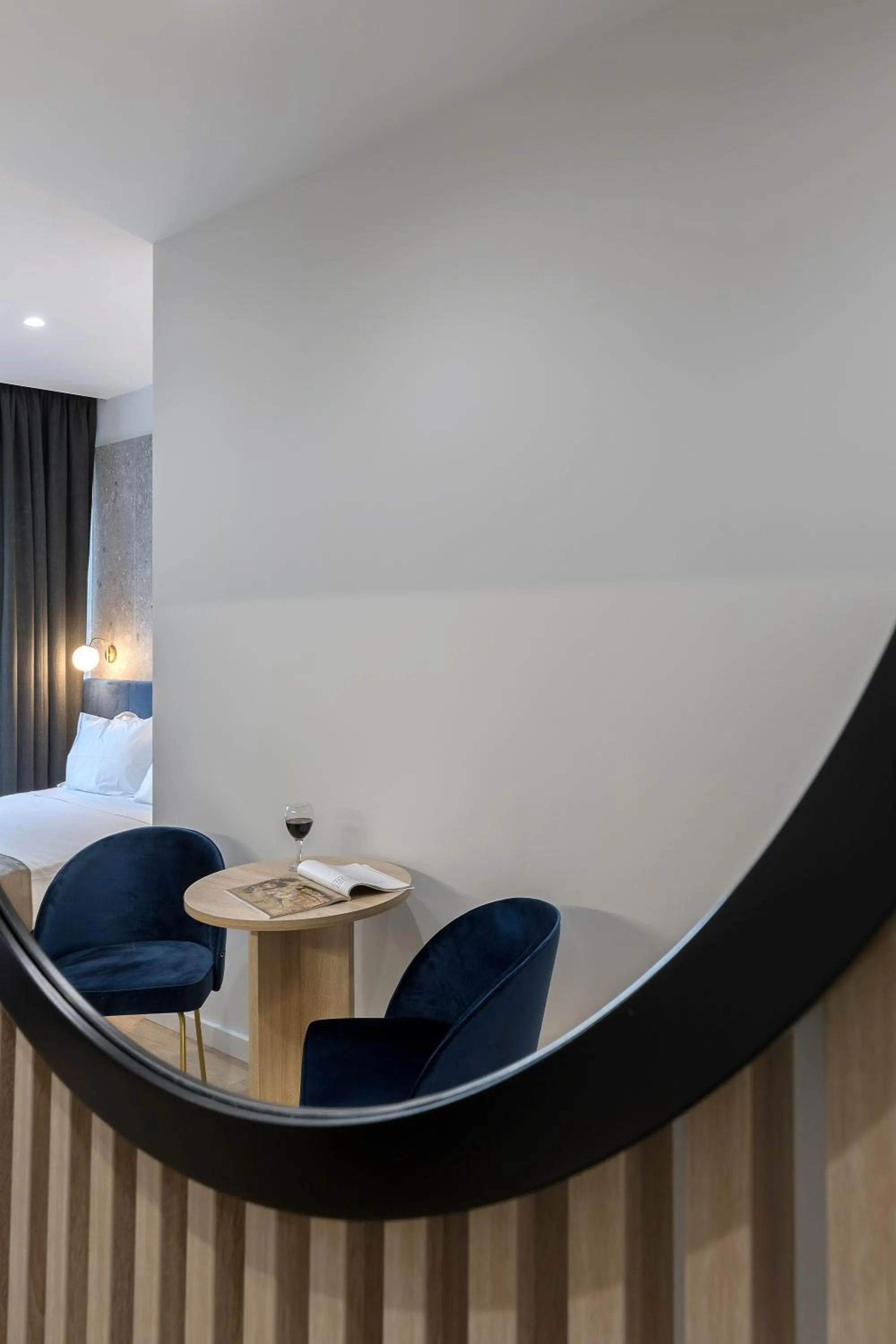 Seating area, Bed in Philosofia Athens Suites