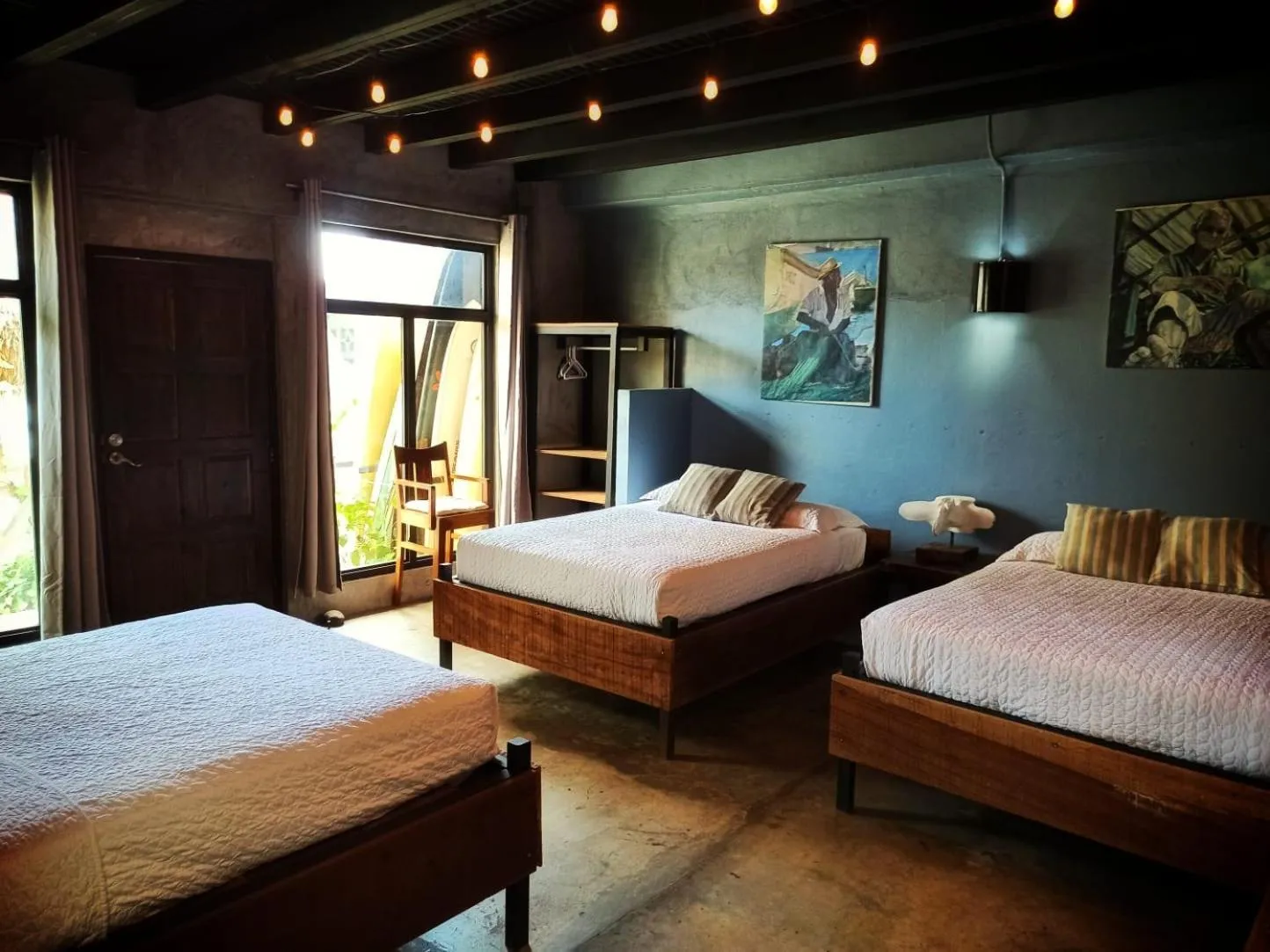 Bed in San Carlos Surf Resort & Eco Lodge