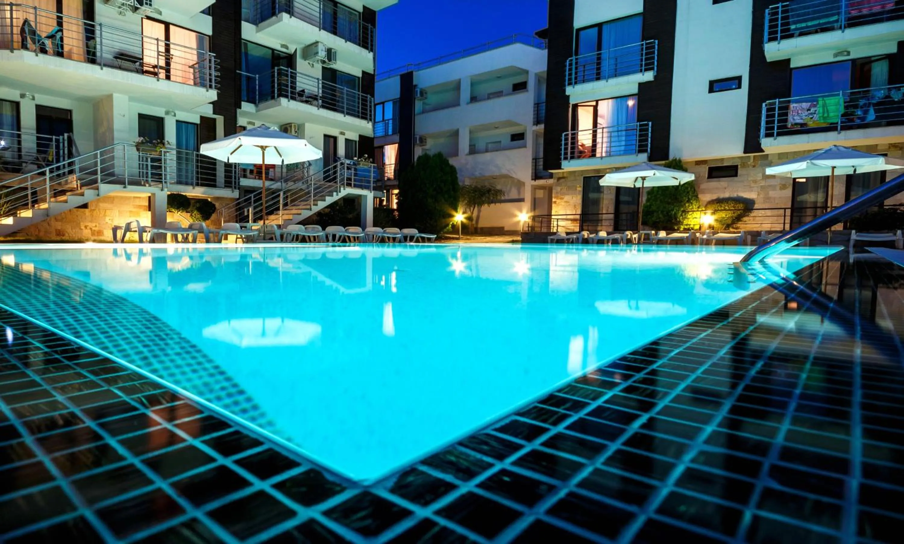 Property building in New Line Village Apartments