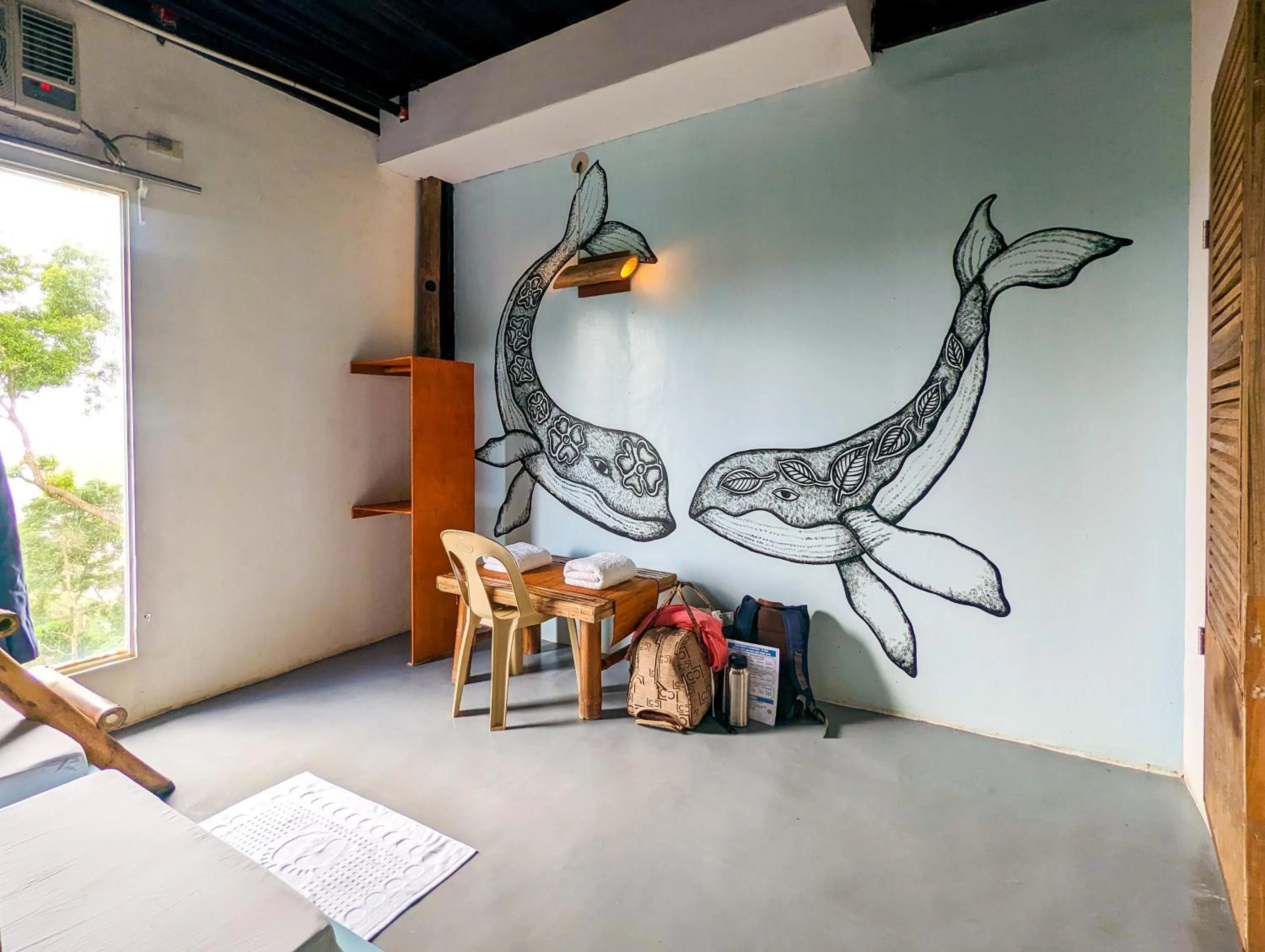 Seating area in Lexias Hostel and Workspace - El Nido