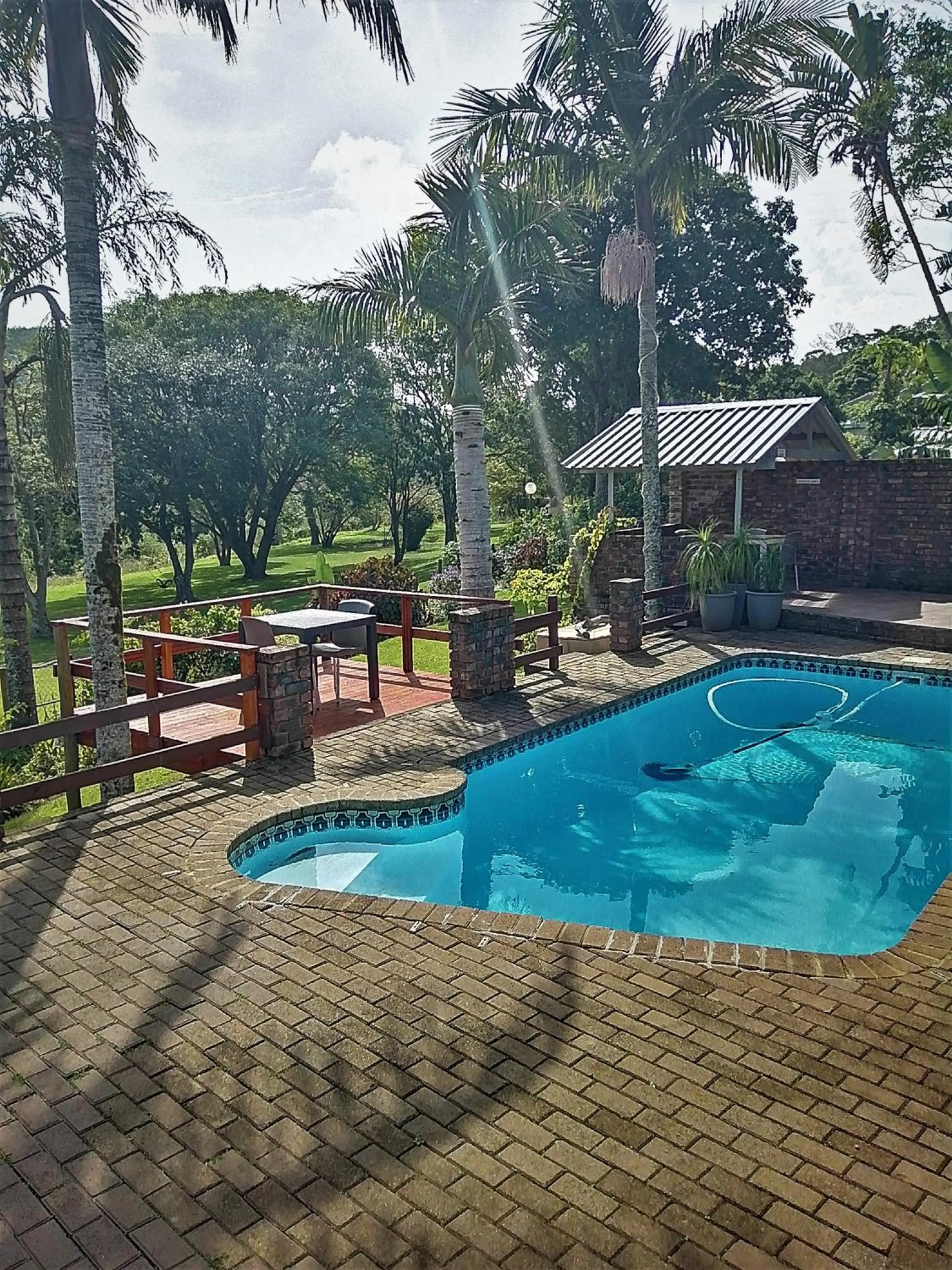 Pool view in Farm View Guest House