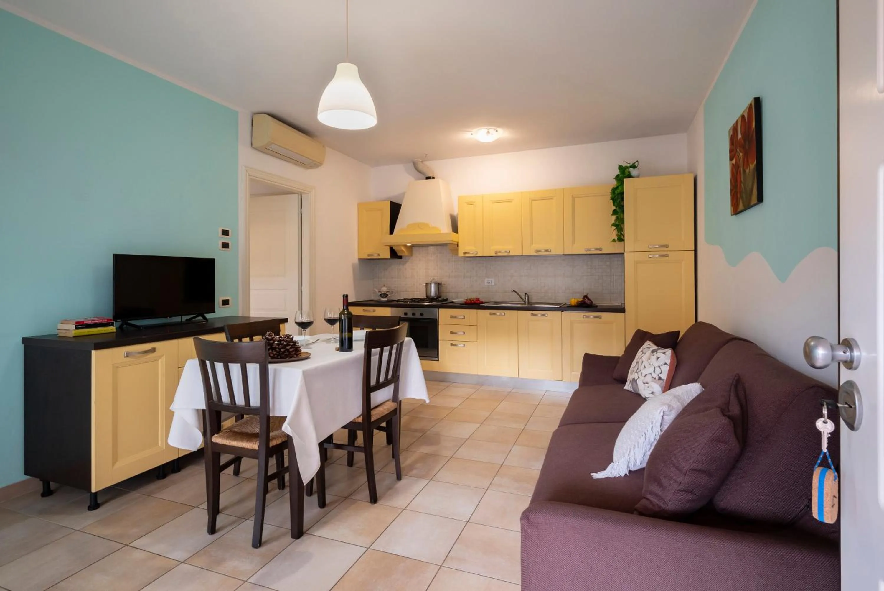 Kitchen or kitchenette in Ombra Verde Residence e B&B