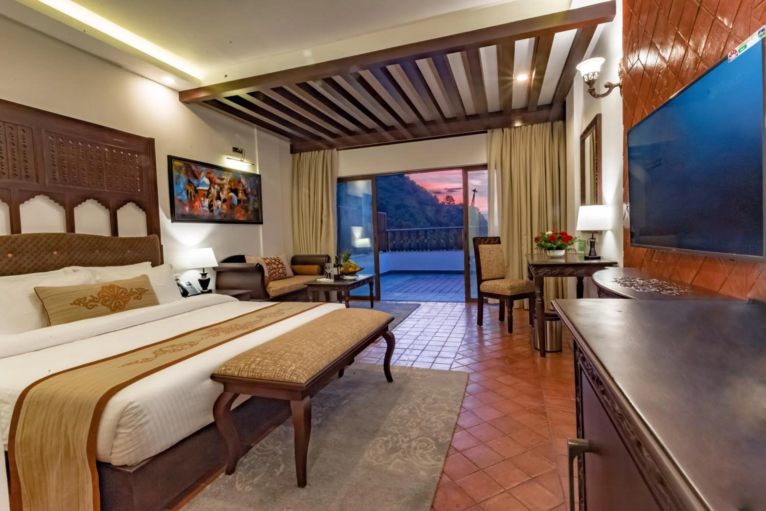 Bed in Chandragiri Hills Resort Kathmandu-Luxury in the Clouds