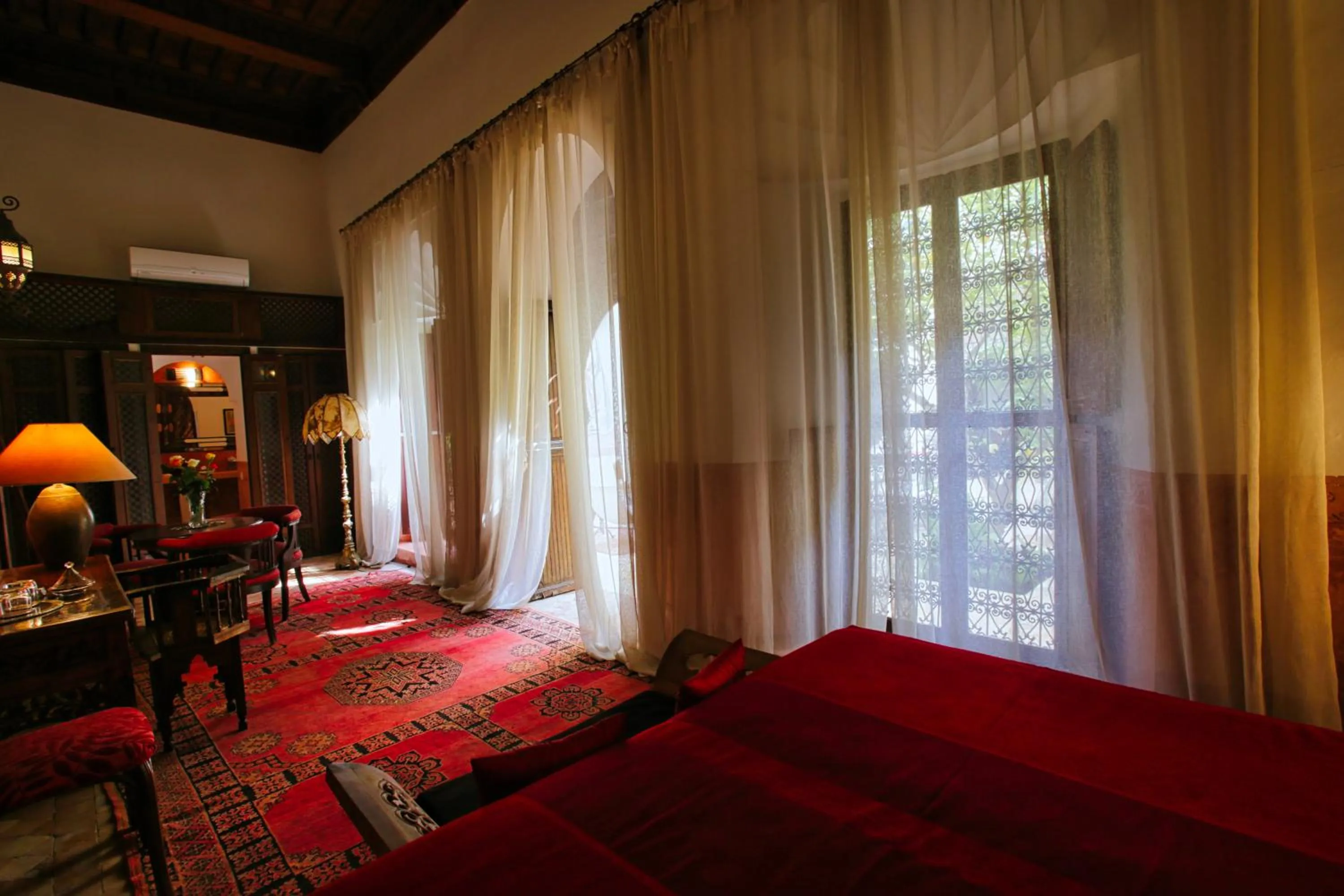 View (from property/room), Bed in Riad du Ciel Marrakech