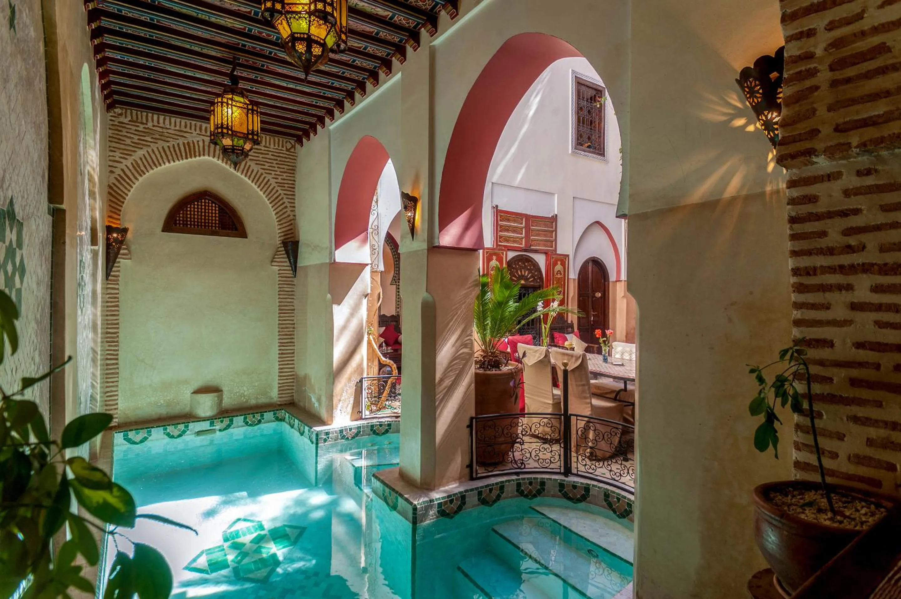 Pool view in Riad Anabel