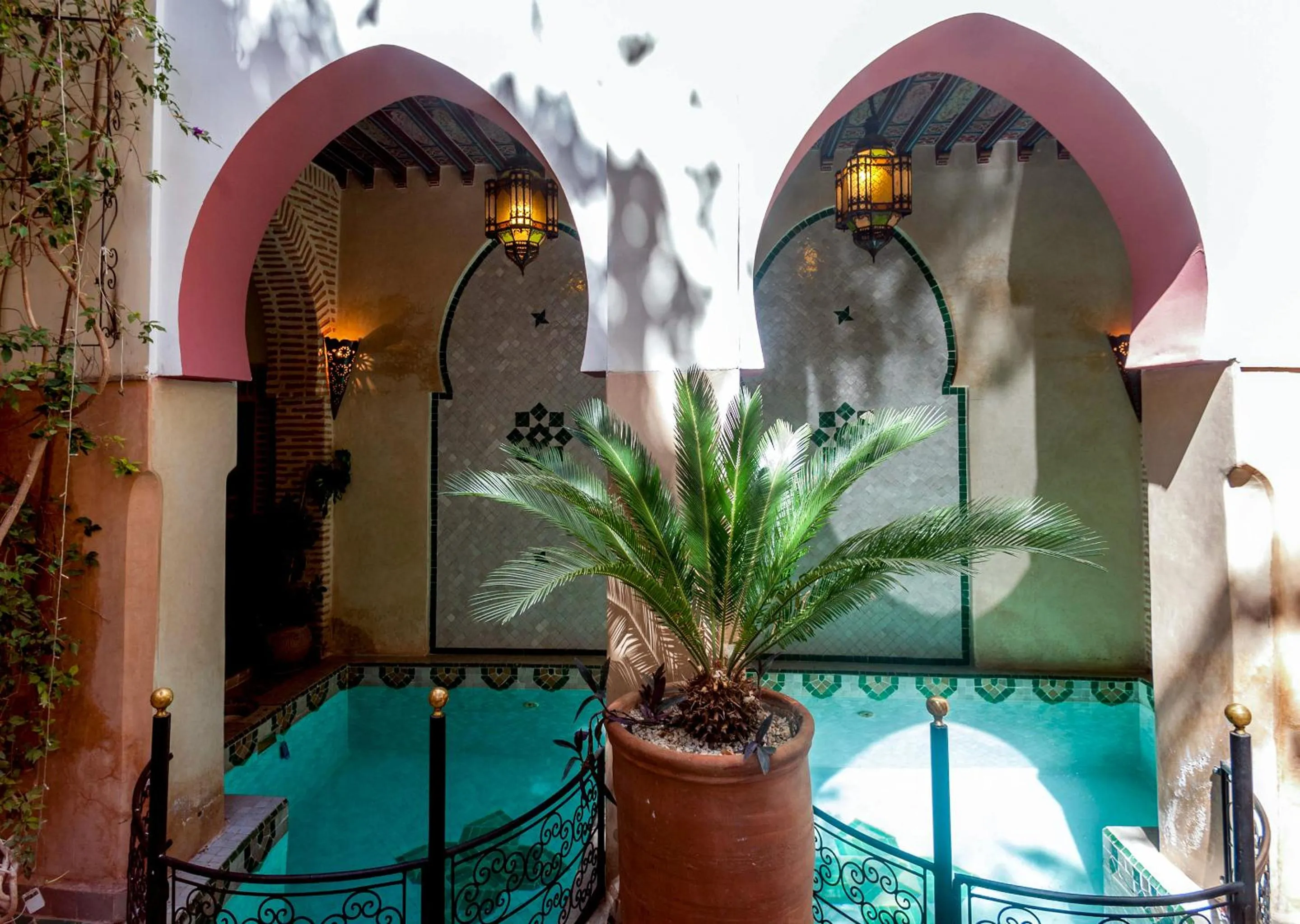 Pool view in Riad Anabel