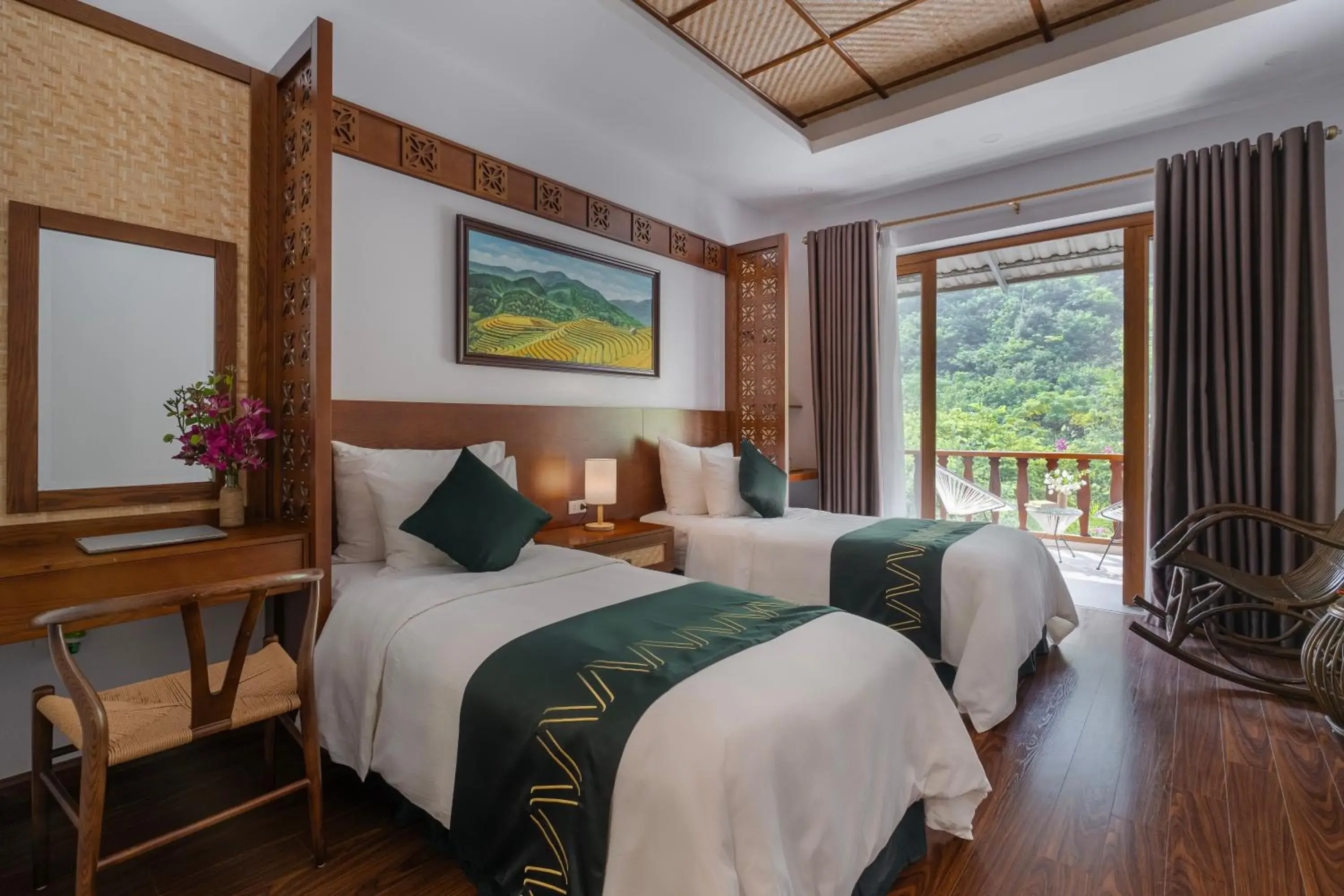 Deluxe Double or Twin Room in Mai Chau Mountain View Resort Deluxe Double or Twin Room in Mai Chau Mountain View Resort