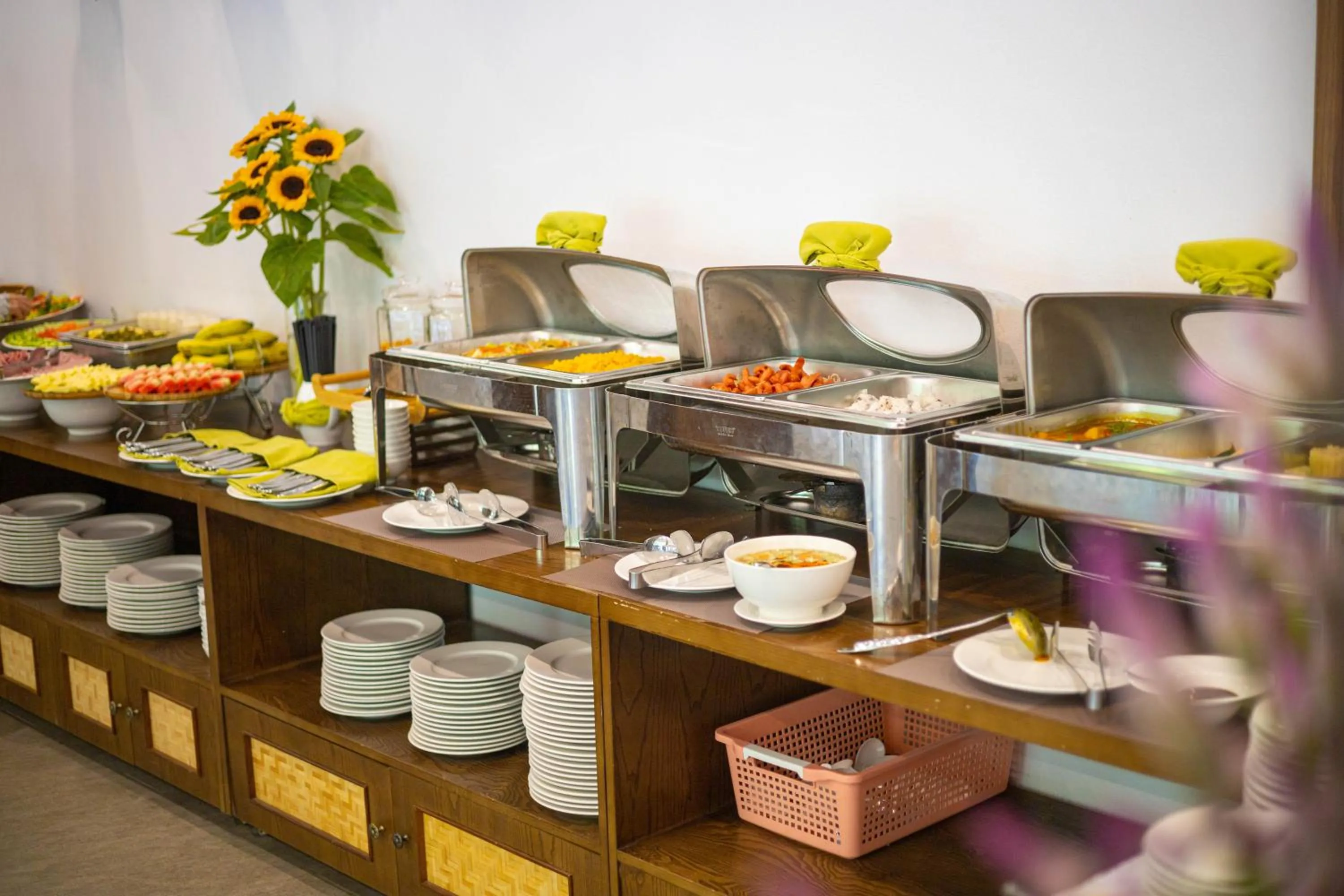 Buffet breakfast in Mai Chau Mountain View Resort