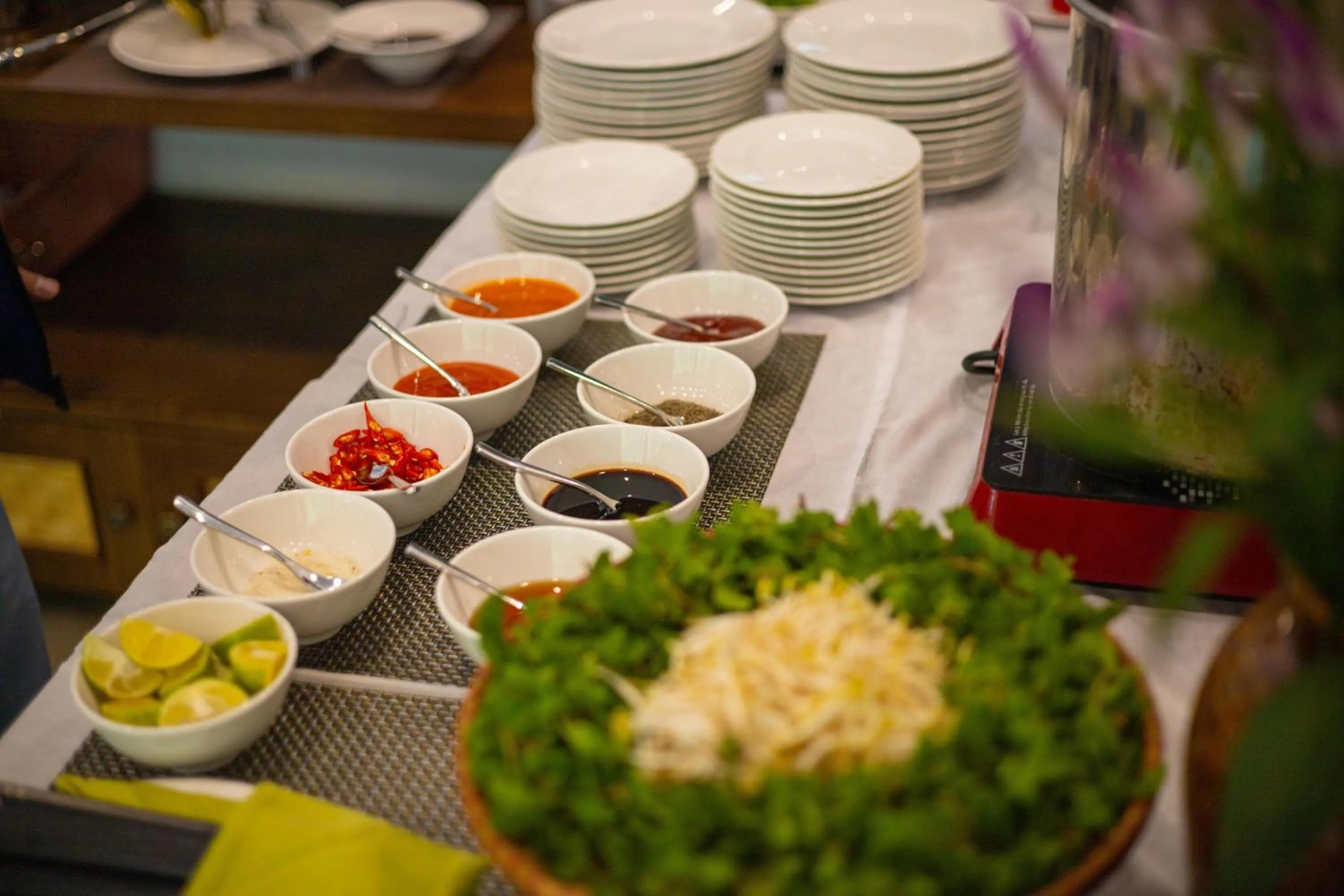 Buffet breakfast in Mai Chau Mountain View Resort