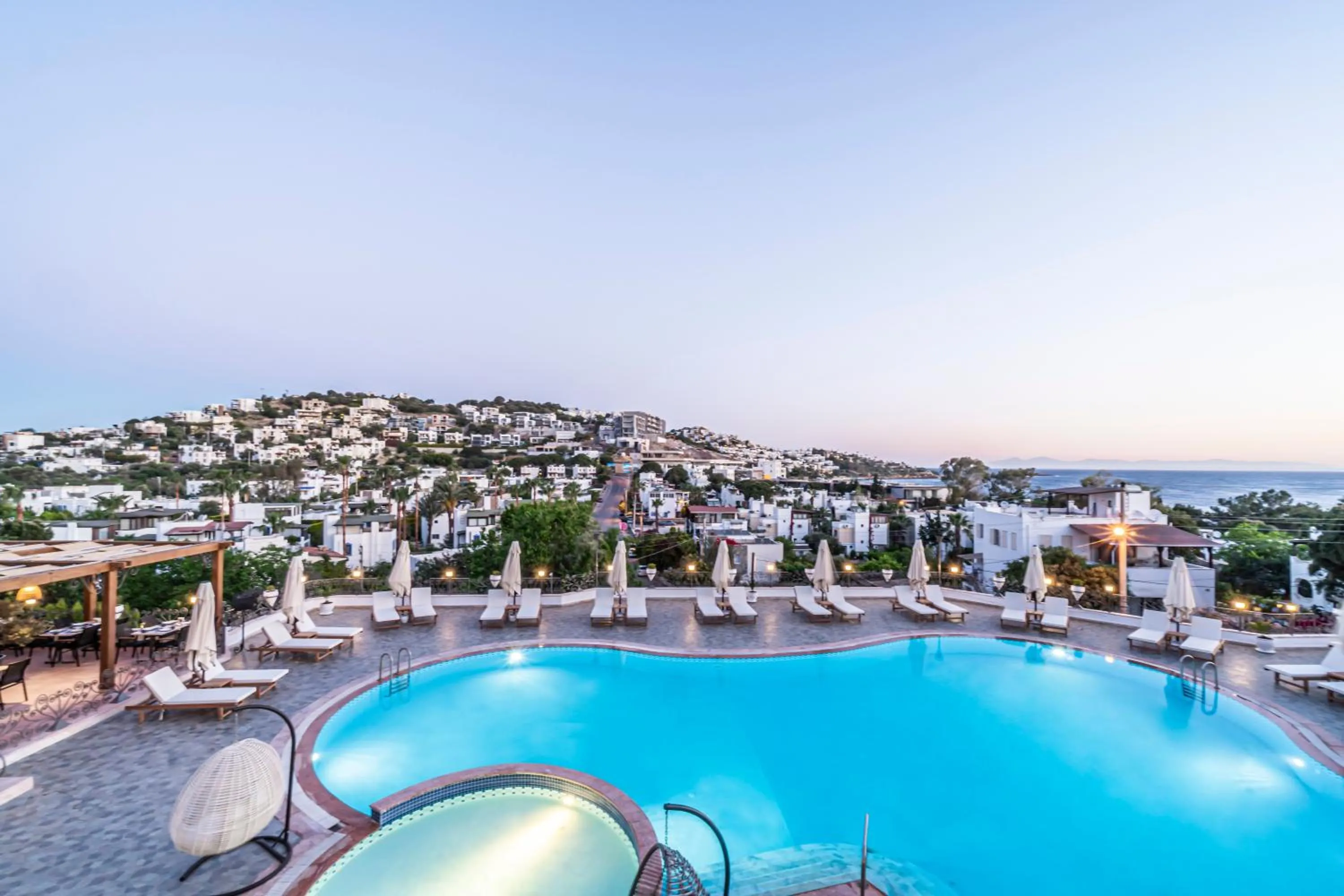 Pool view in Elementa Boutique Hotel - Adults Only
