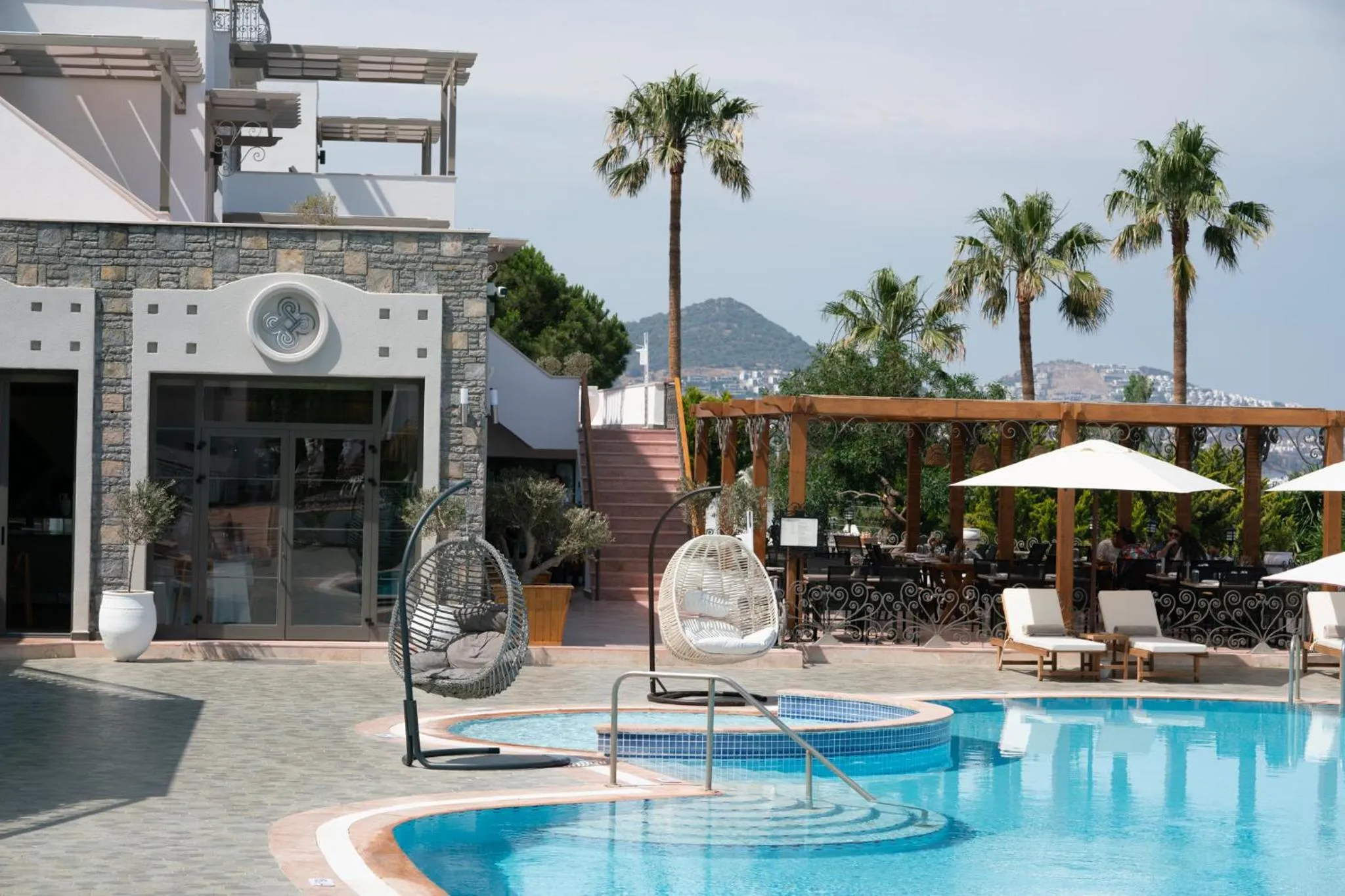 Pool view in Elementa Boutique Hotel - Adults Only