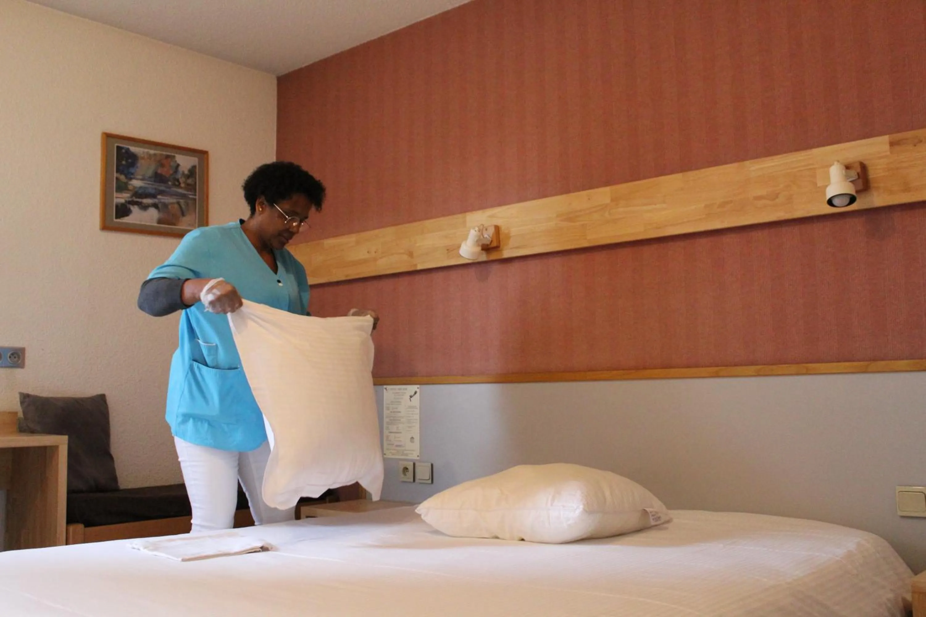 Bed in Hôtel Mélodie