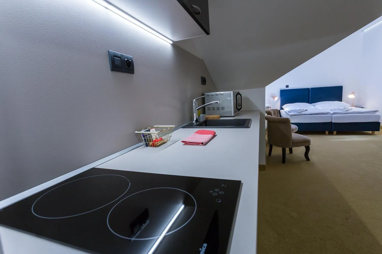 Coffee/tea facilities, Bed in Apart Hotel GOLDEN apartments