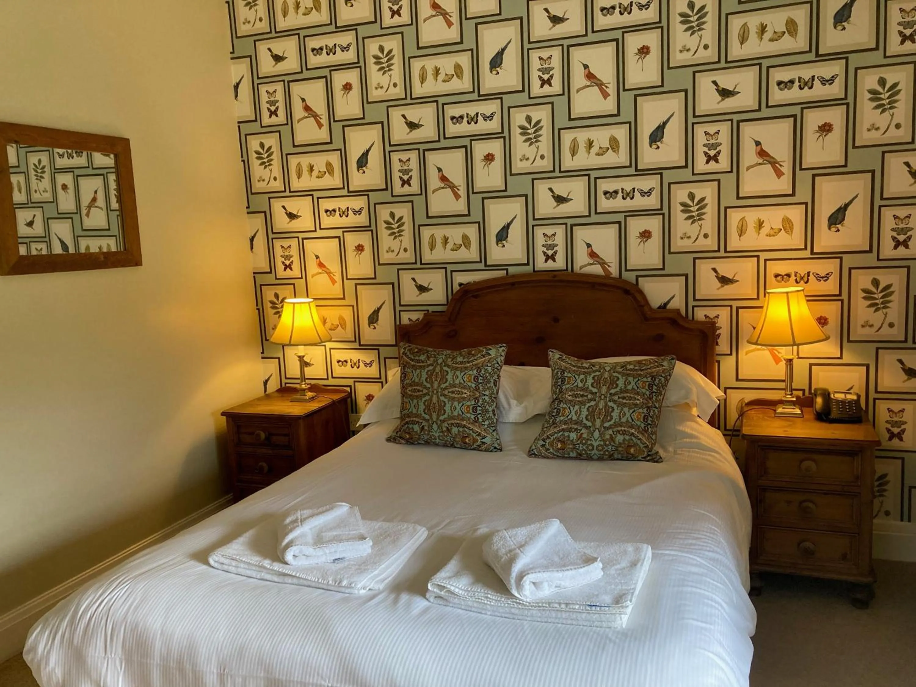 Bed in The Punch Bowl Inn