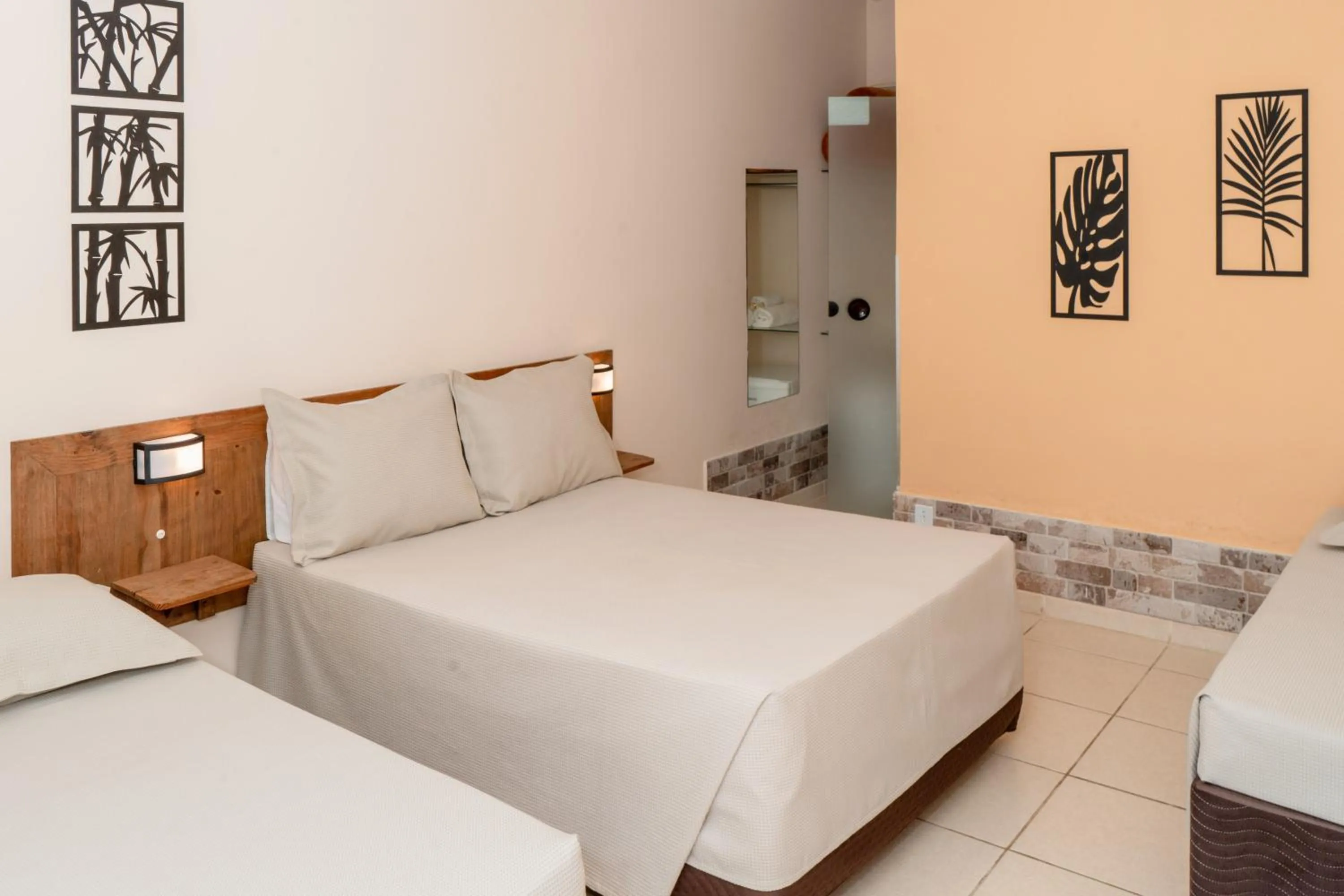 Bed in Hotel Santiago