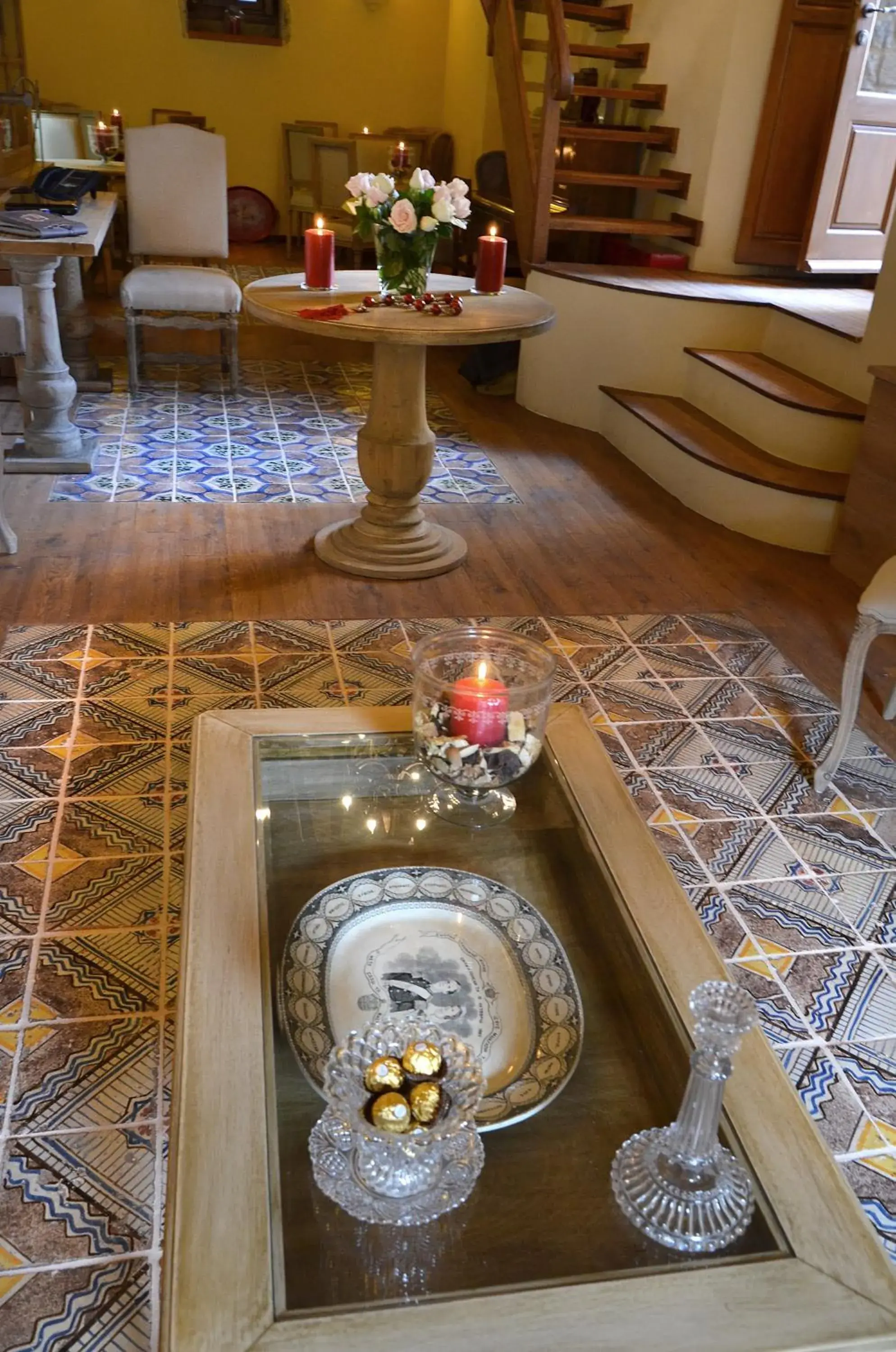 Lobby or reception in Archontiko Chioti Lobby or reception in Archontiko Chioti