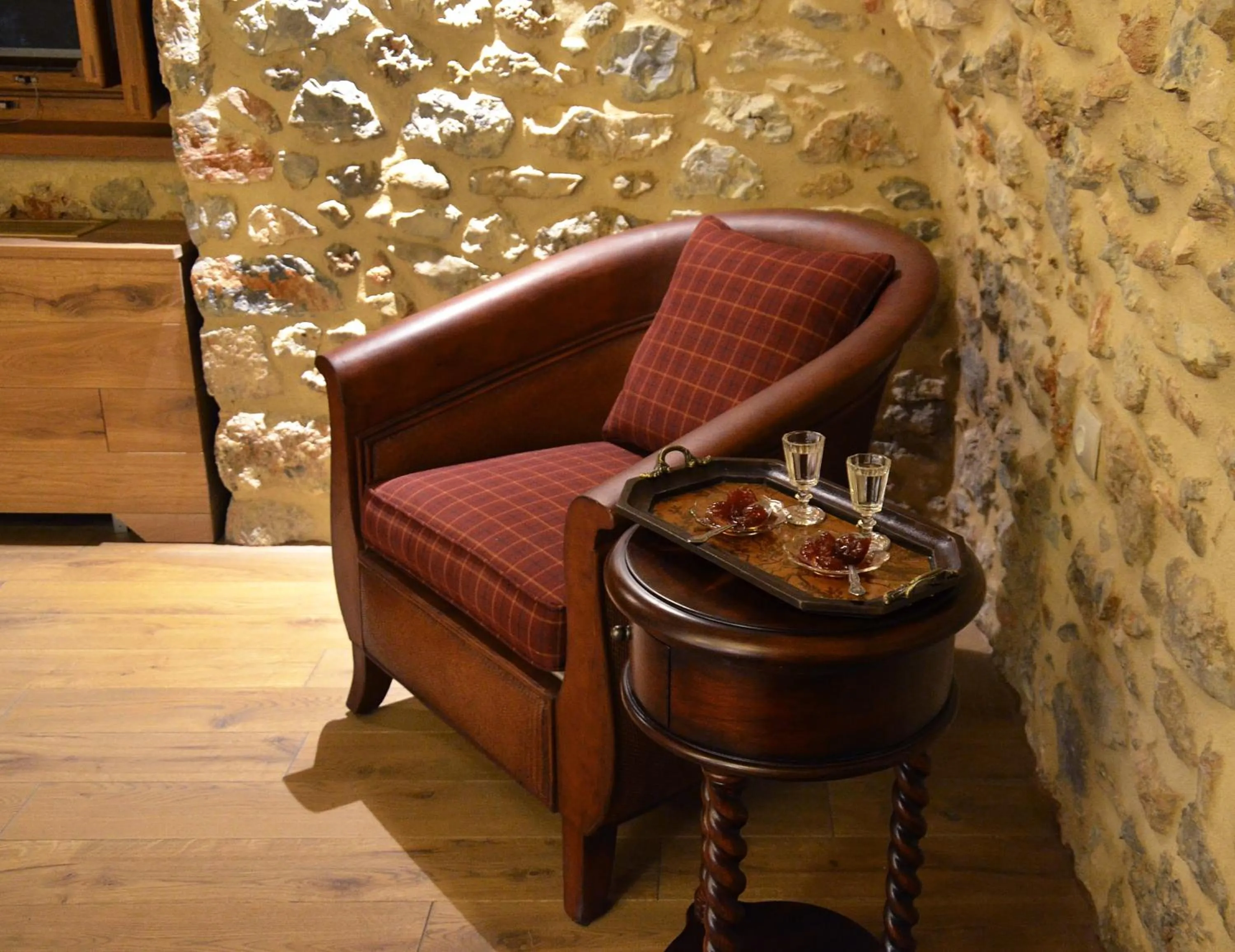 Seating area in Archontiko Chioti