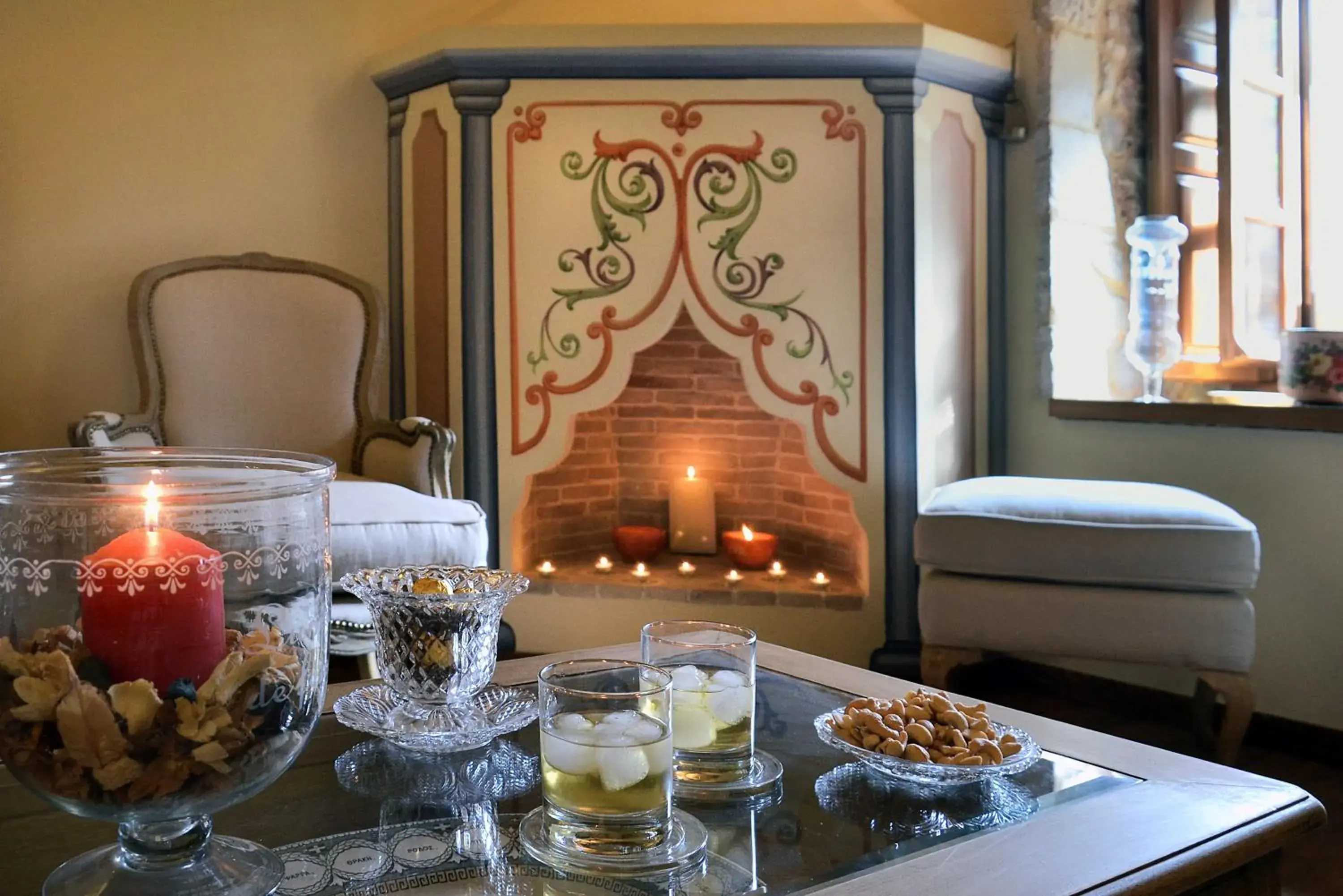 Lobby or reception in Archontiko Chioti Lobby or reception in Archontiko Chioti