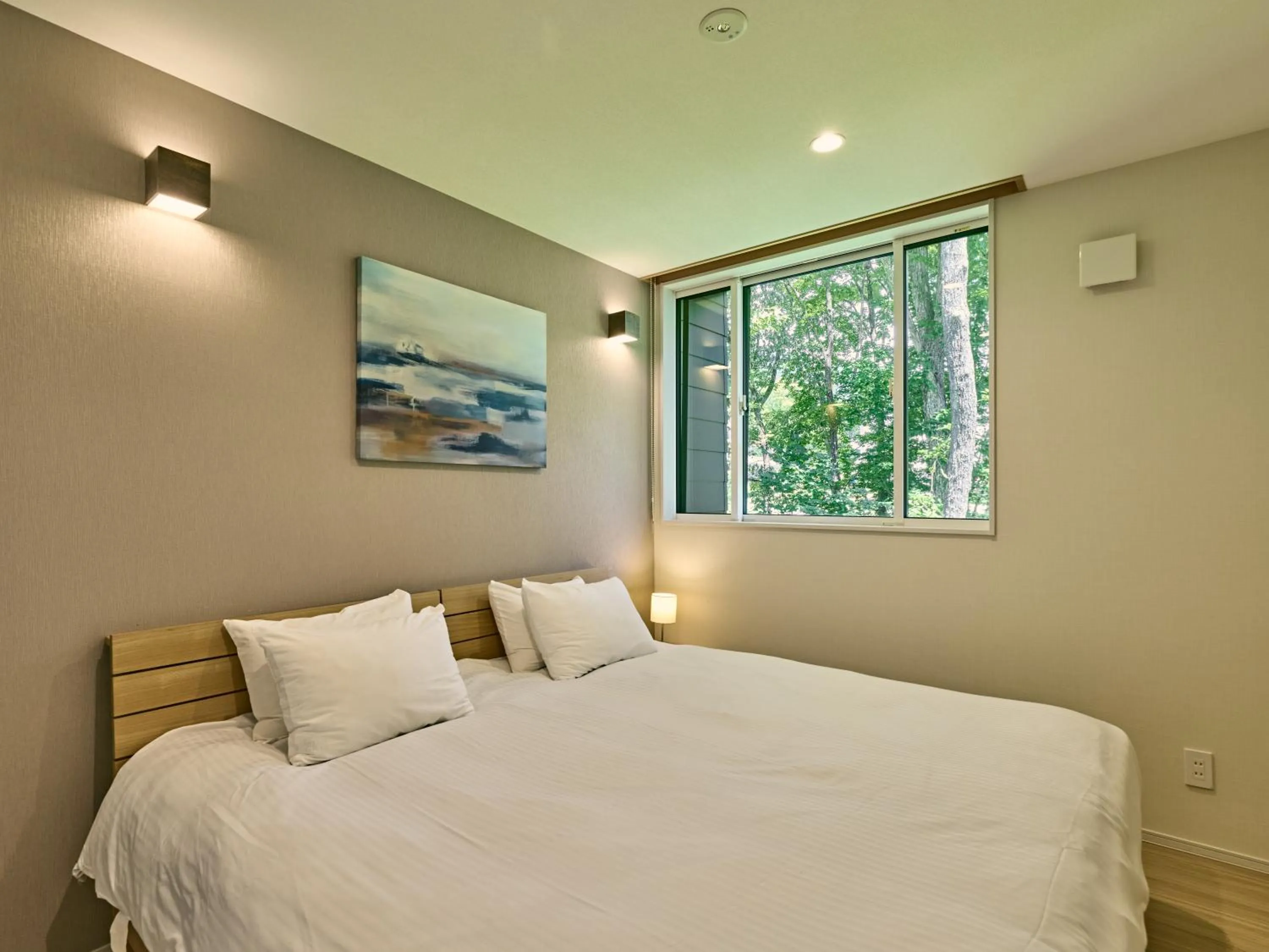 Bed in The Seasons Apartments Hakuba