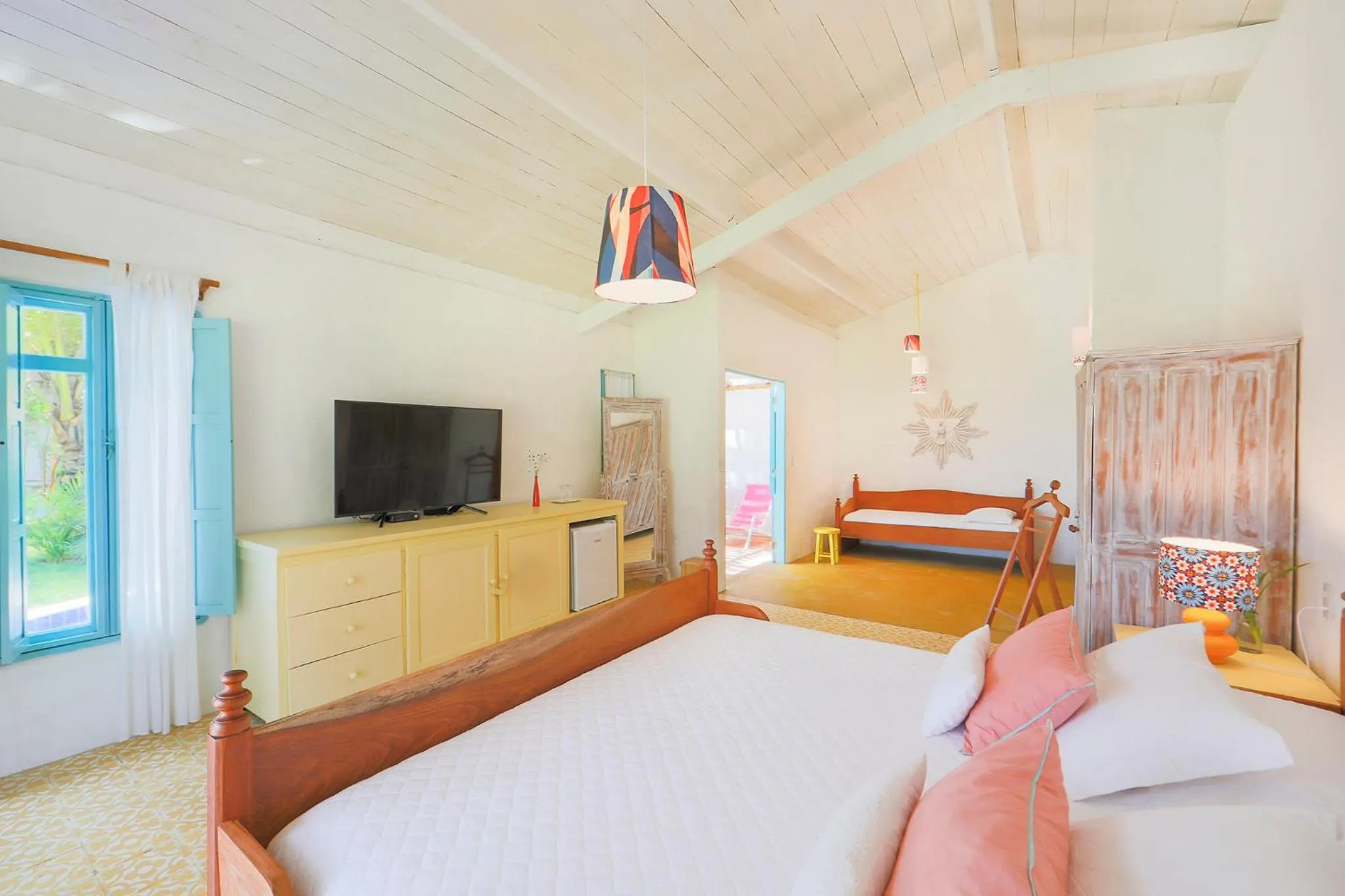 Bed in Pousada Patacho