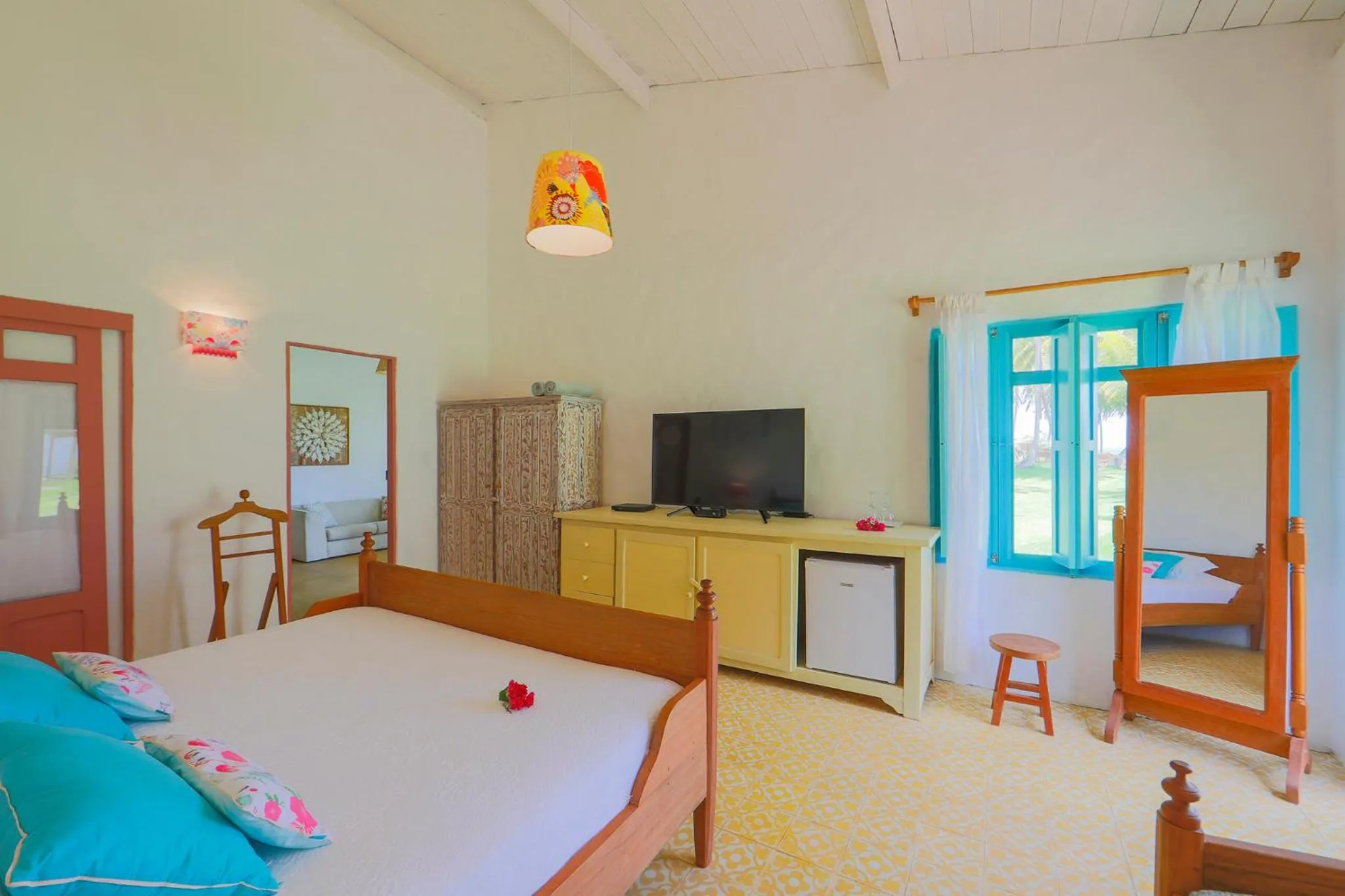 Bed in Pousada Patacho