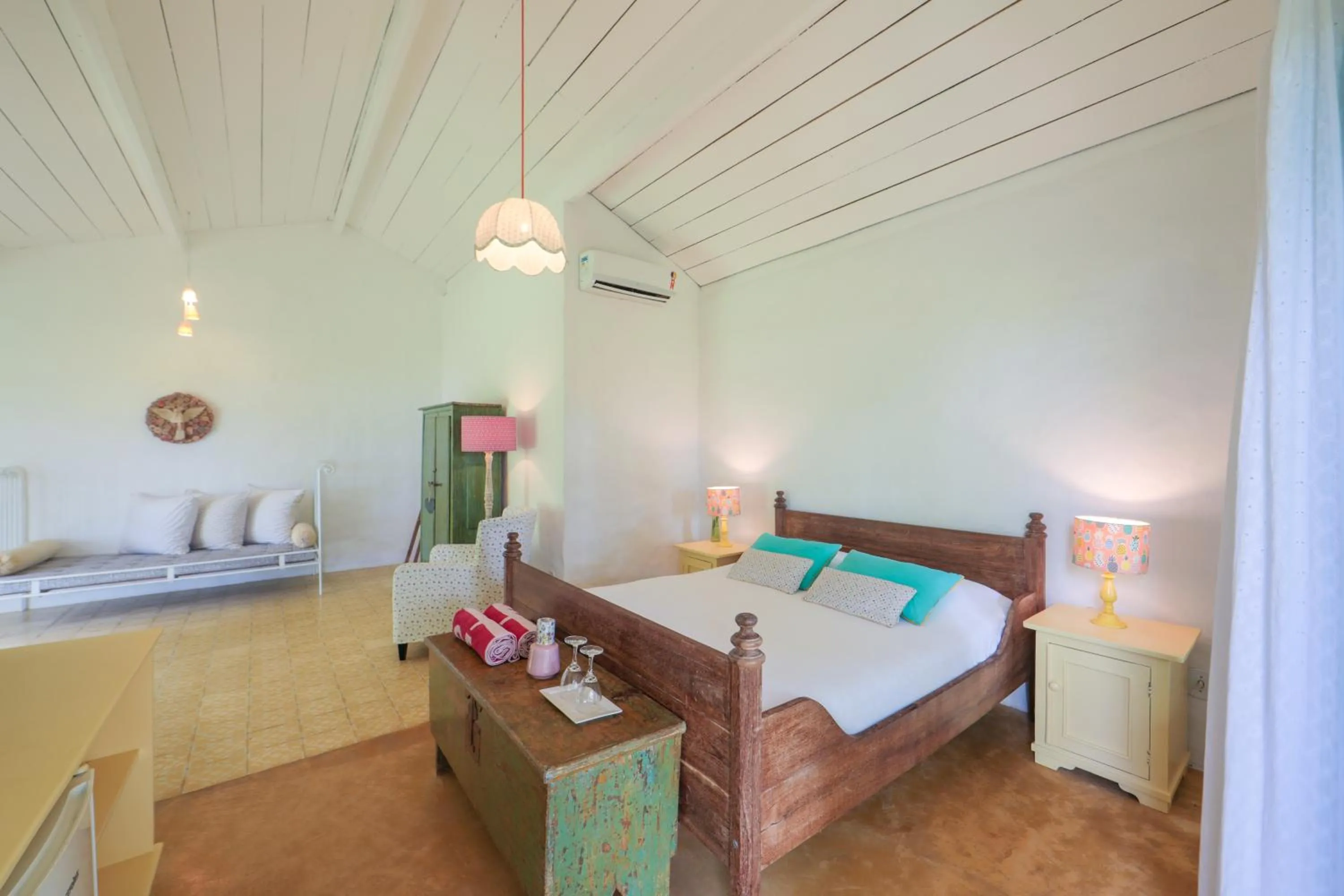 Bed in Pousada Patacho