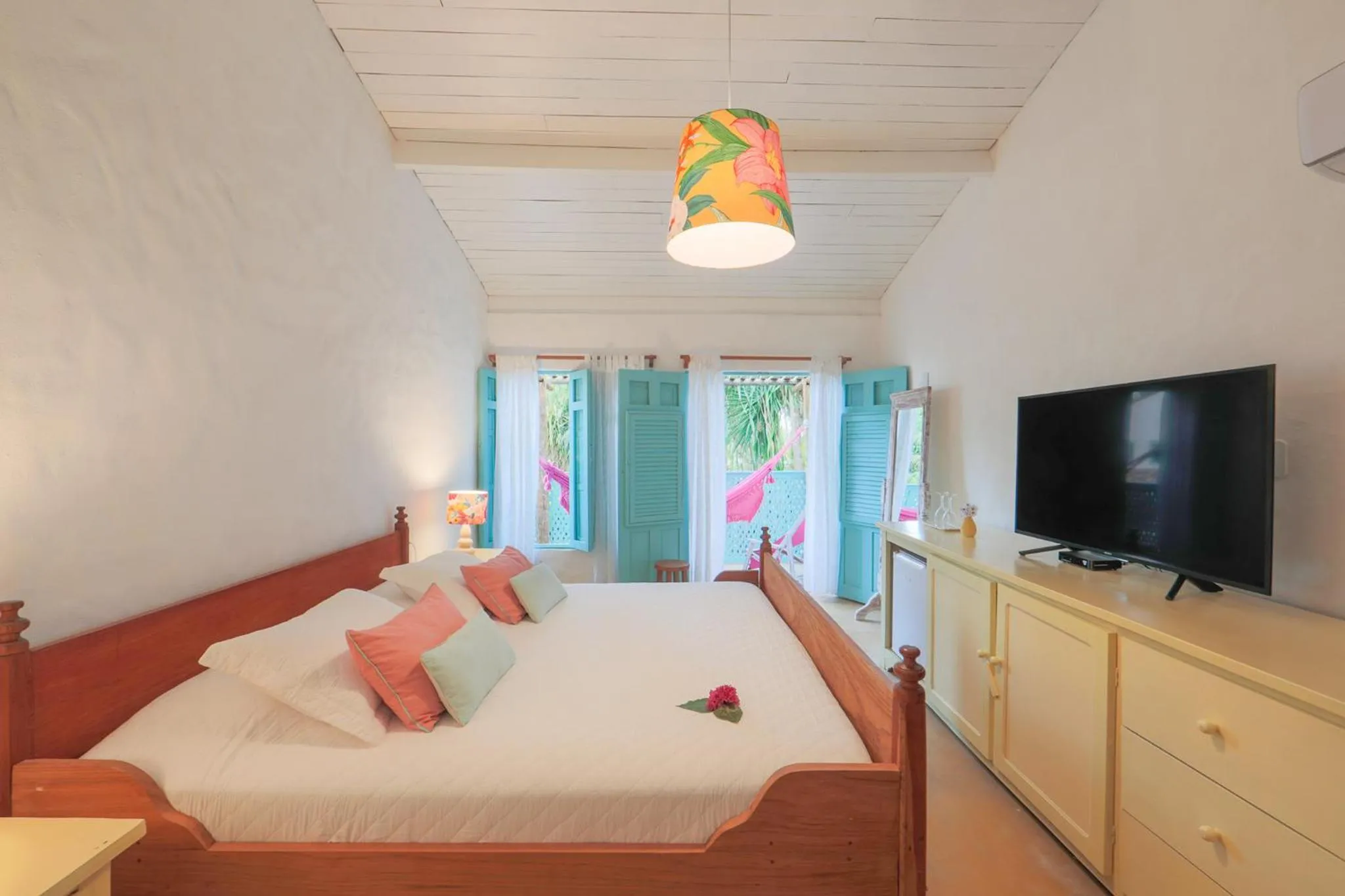 Bed in Pousada Patacho