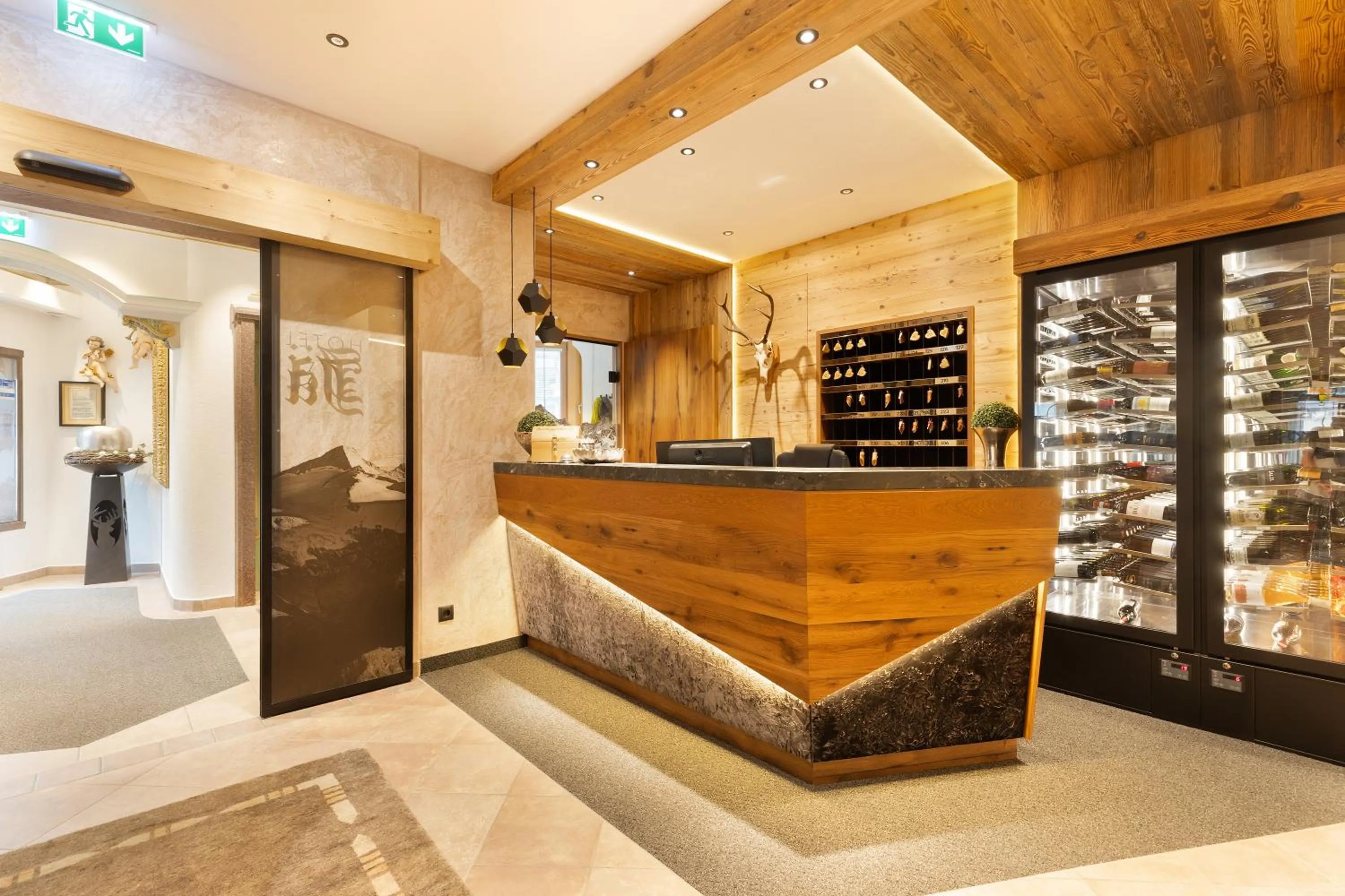 Lobby or reception in Hotel Jäger