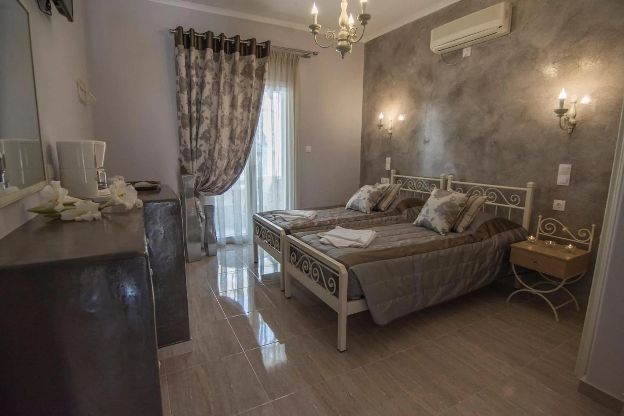 Bedroom, Bed in Polydefkis Hotel