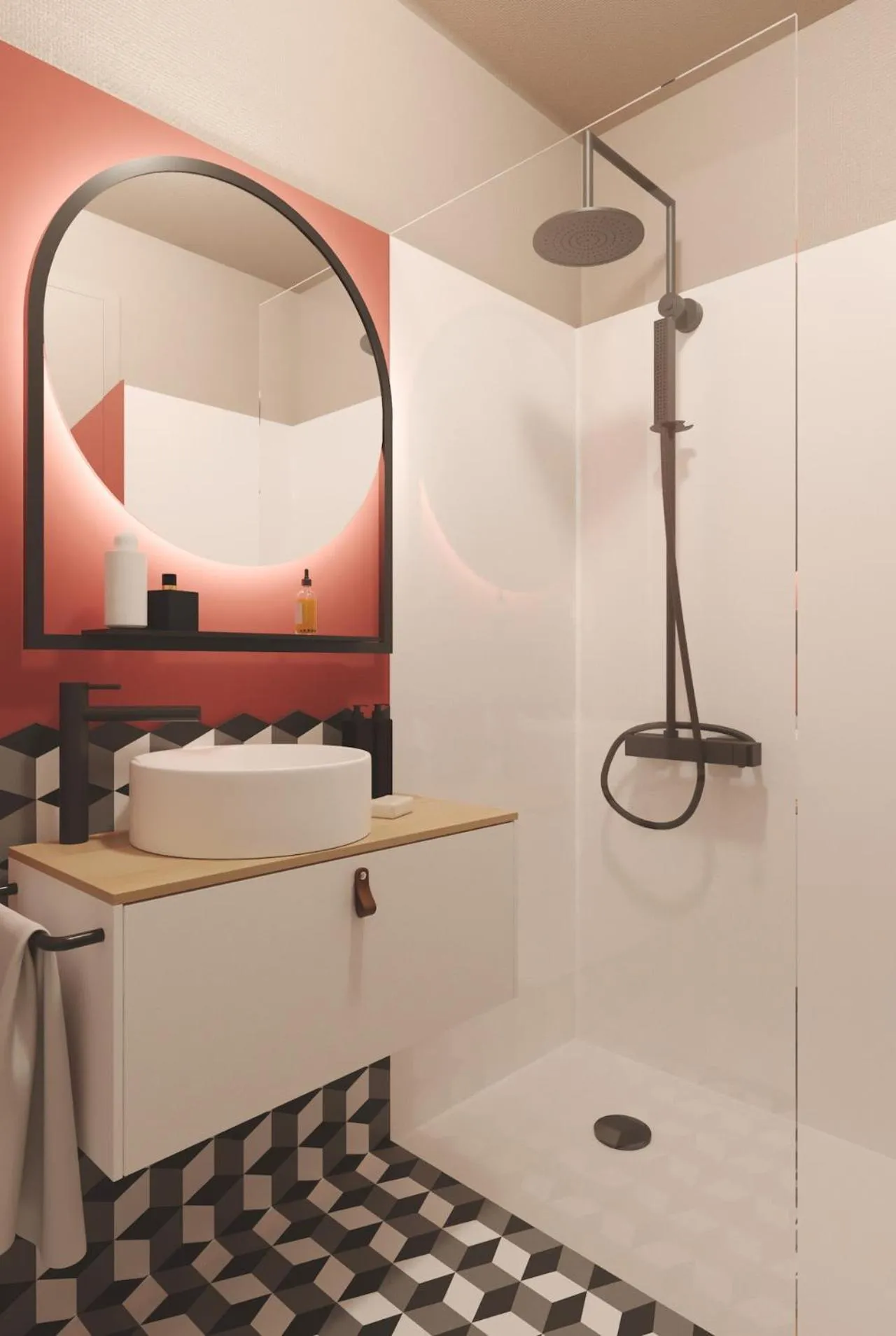 Bathroom in Via Suites