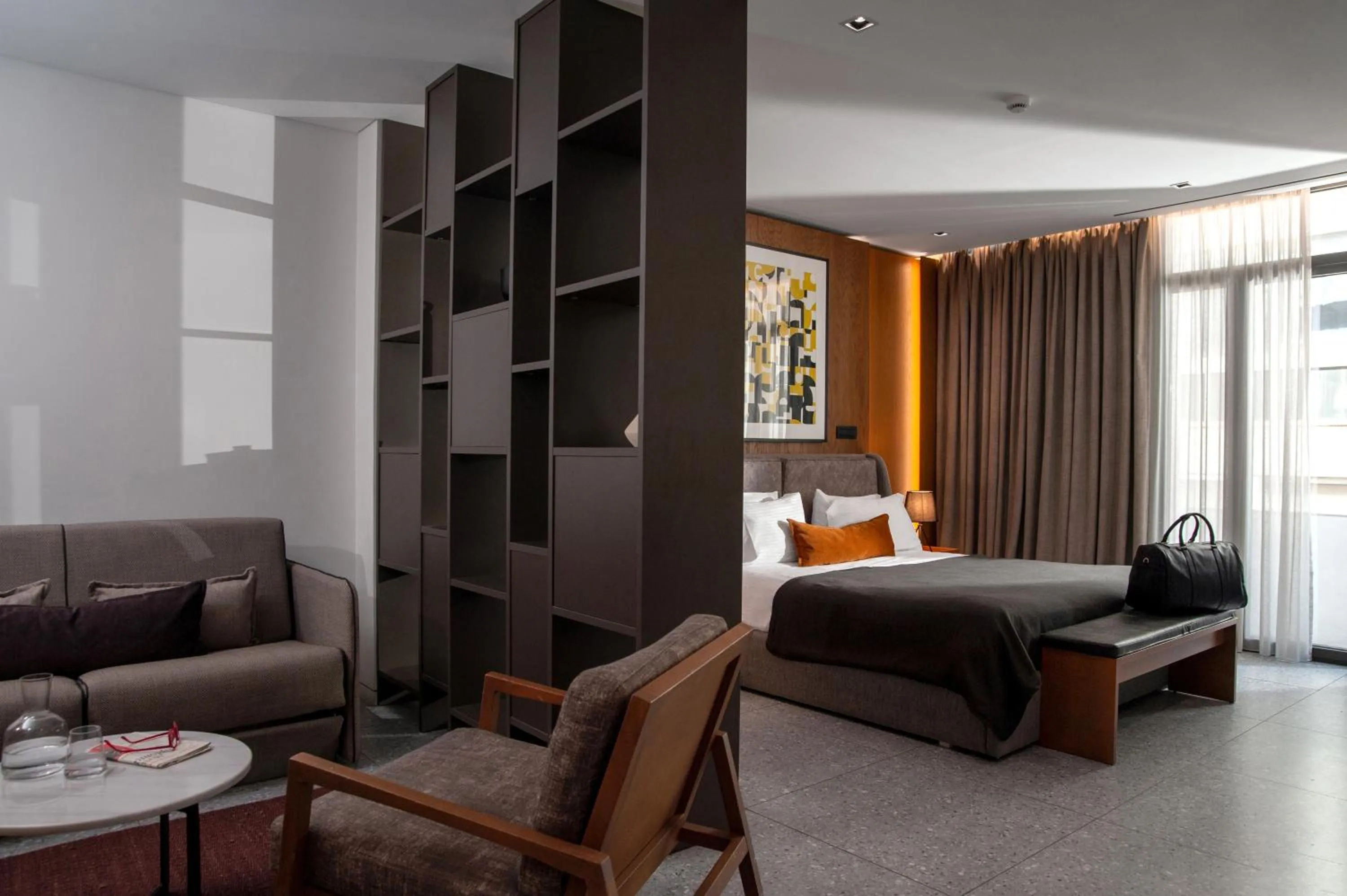 Bed in The Editor Hotel Athens