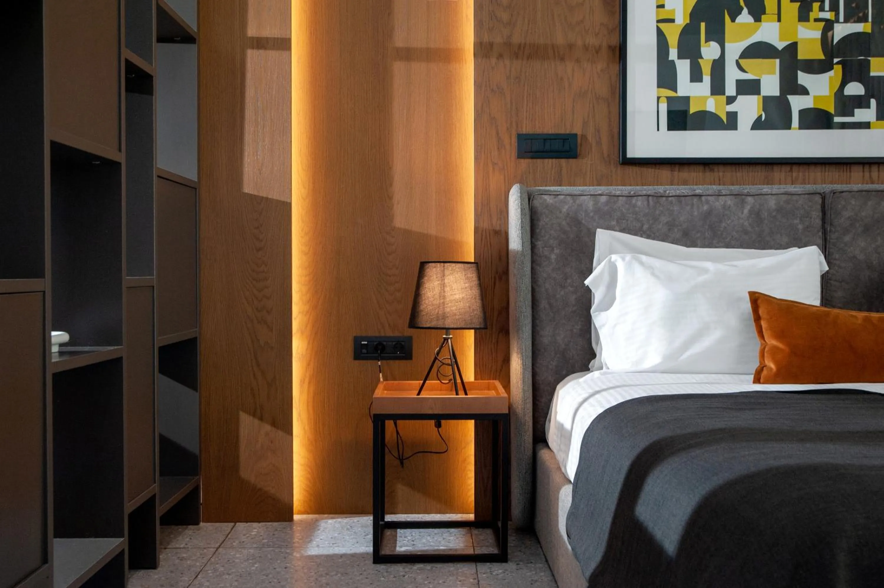 Bed in The Editor Hotel Athens