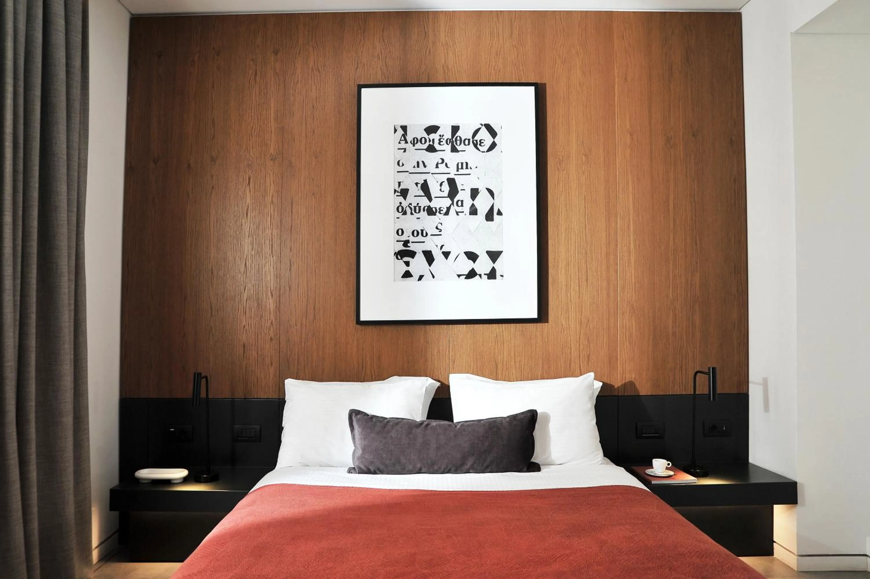 Bed in The Editor Hotel Athens