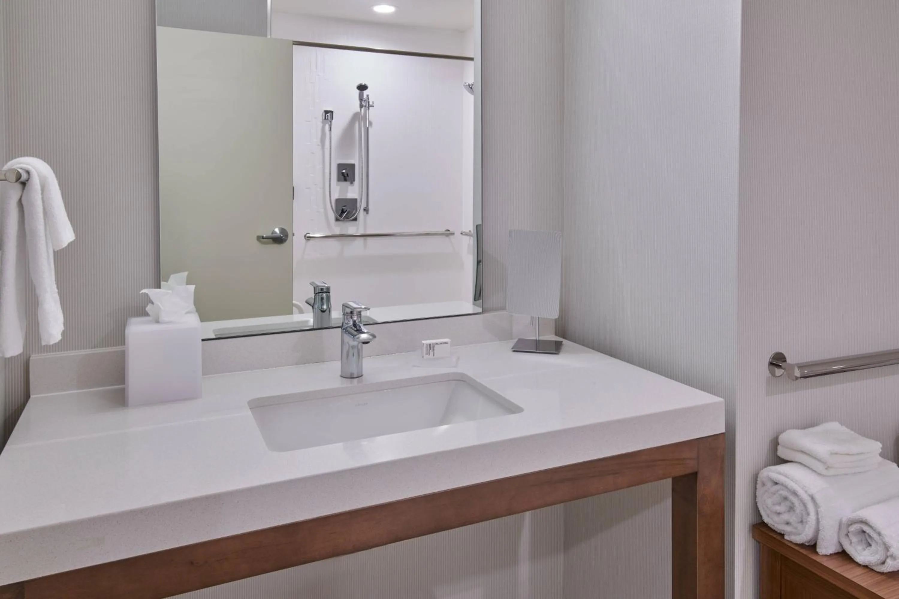 Bathroom in Courtyard by Marriott Petoskey at Victories Square