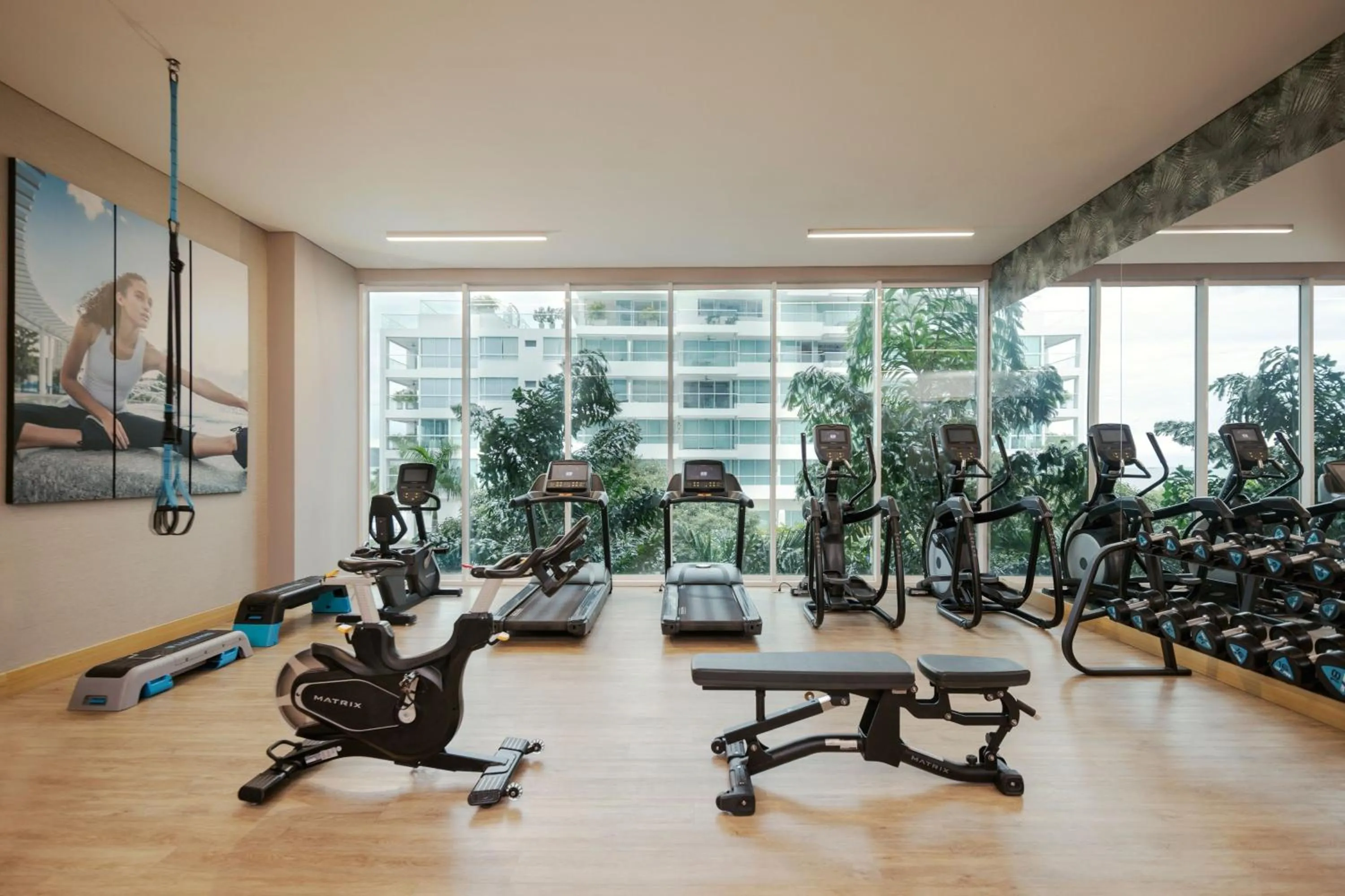 Fitness centre/facilities in Santa Marta Marriott Resort Playa Dormida