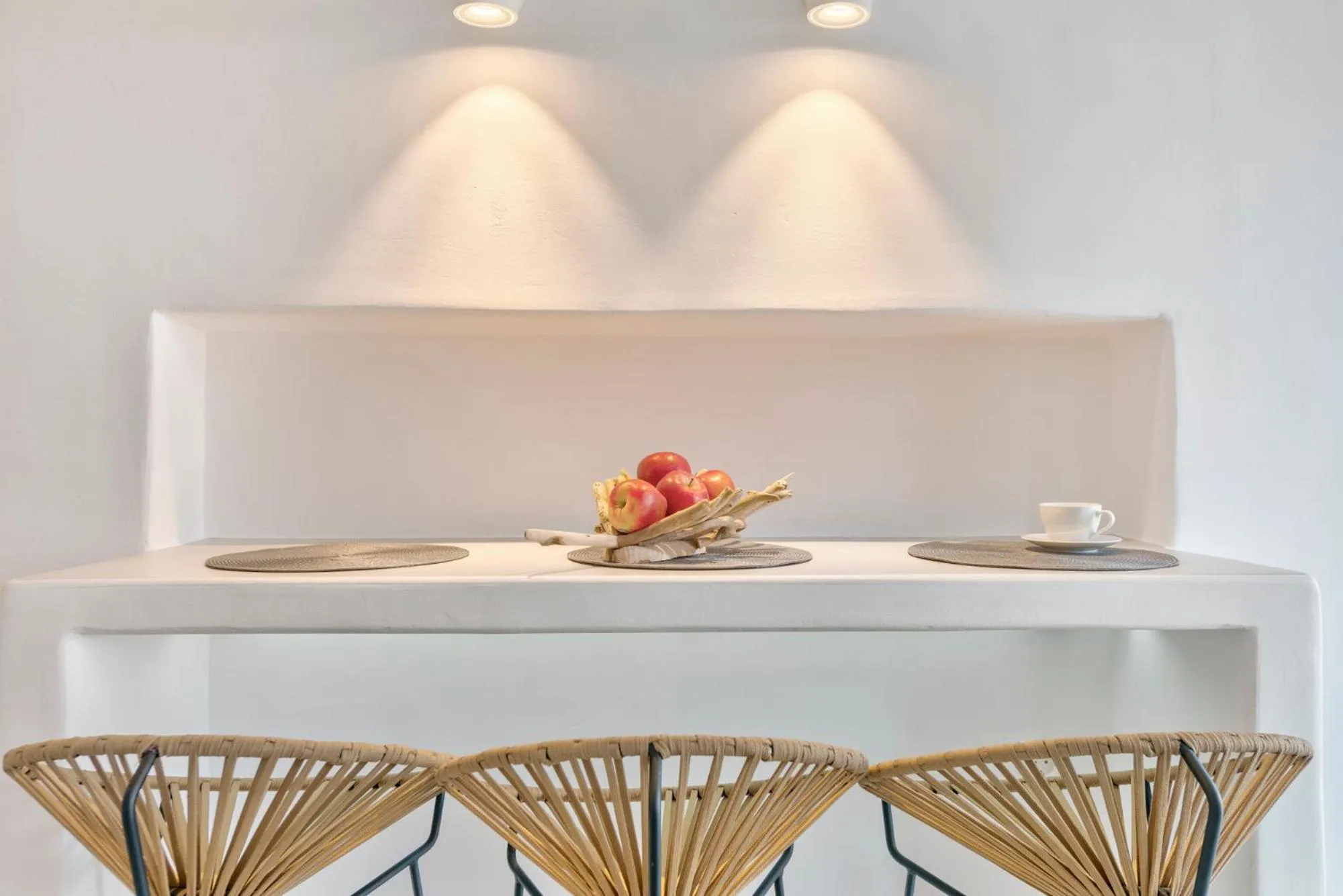 Dining area in Mykonian Mews Luxury Suites