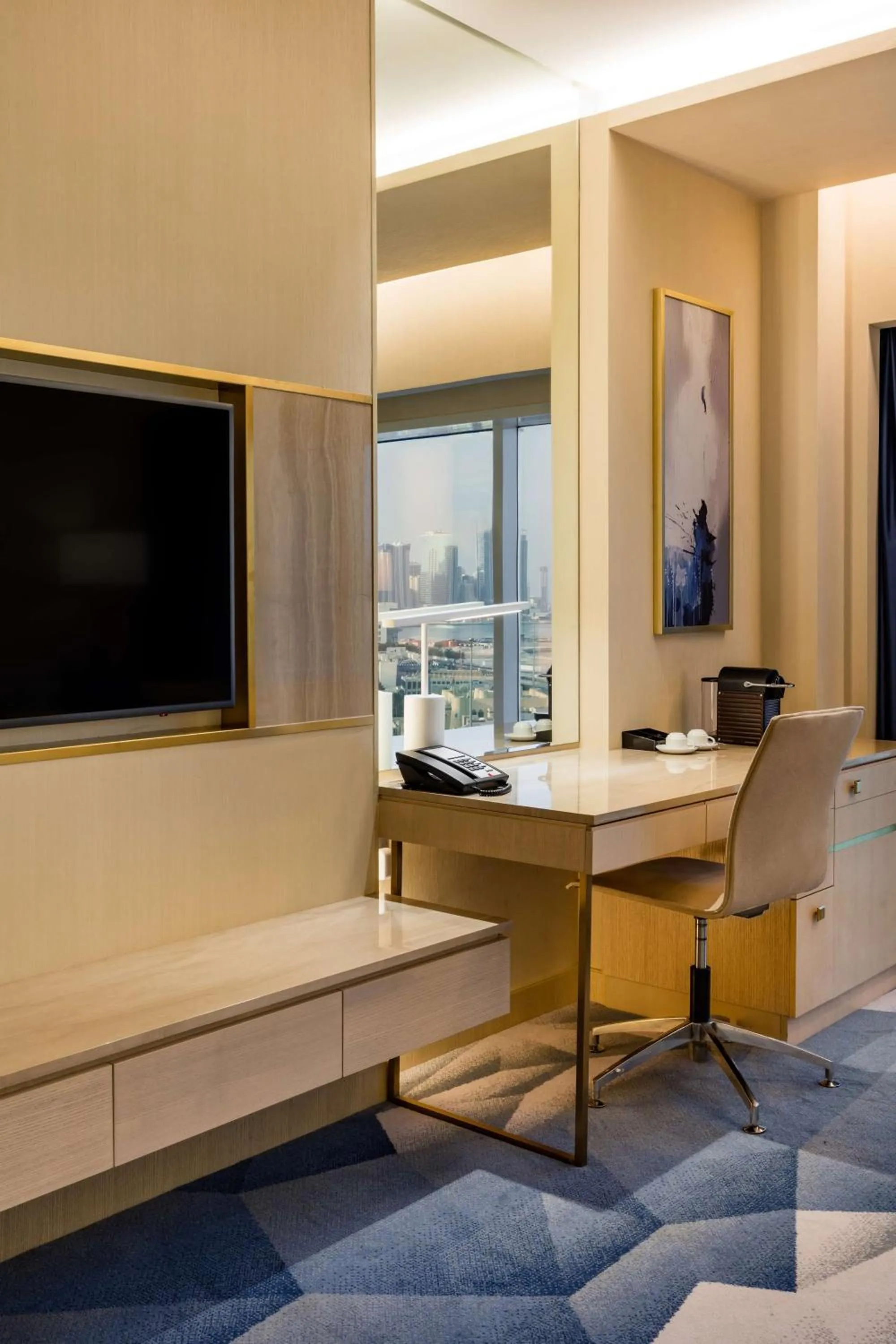 Bed in The Diplomat Radisson Blu Hotel Residence & Spa