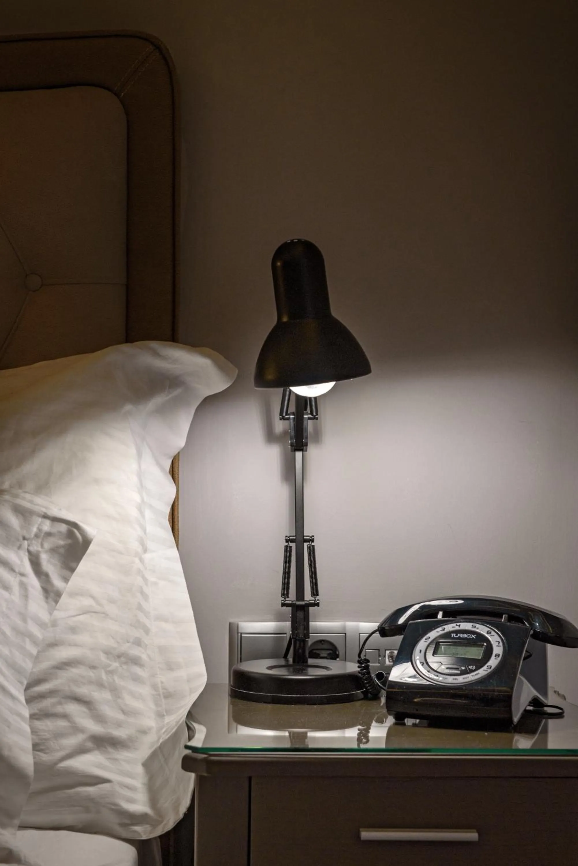 Decorative detail, Bed in Pyrgos Hotel