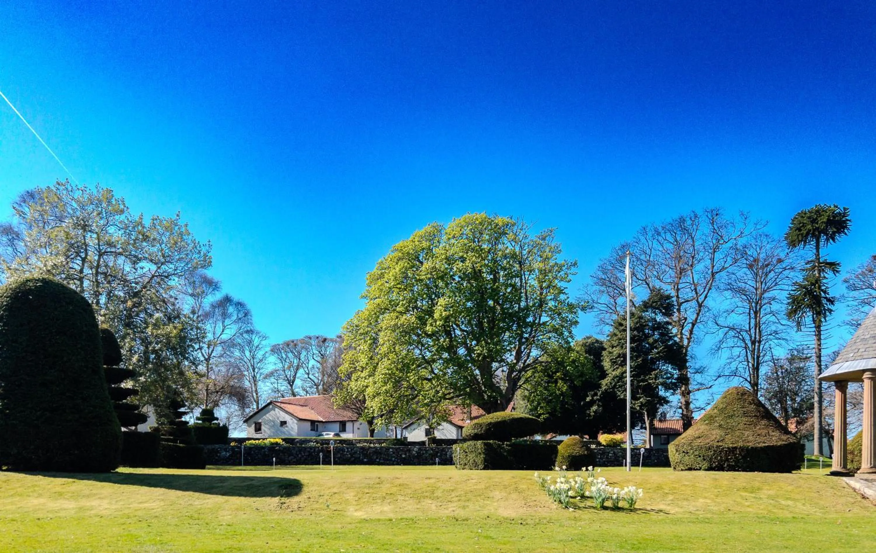 Garden view in Kilconquhar Castle Estate