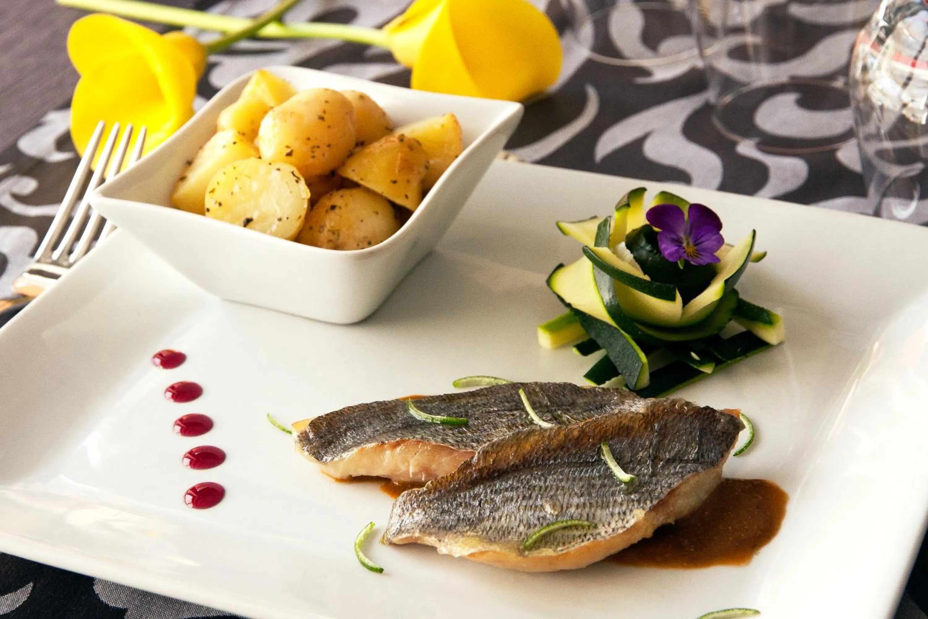 Food close-up in Logis Hôtel Restaurant Azalées