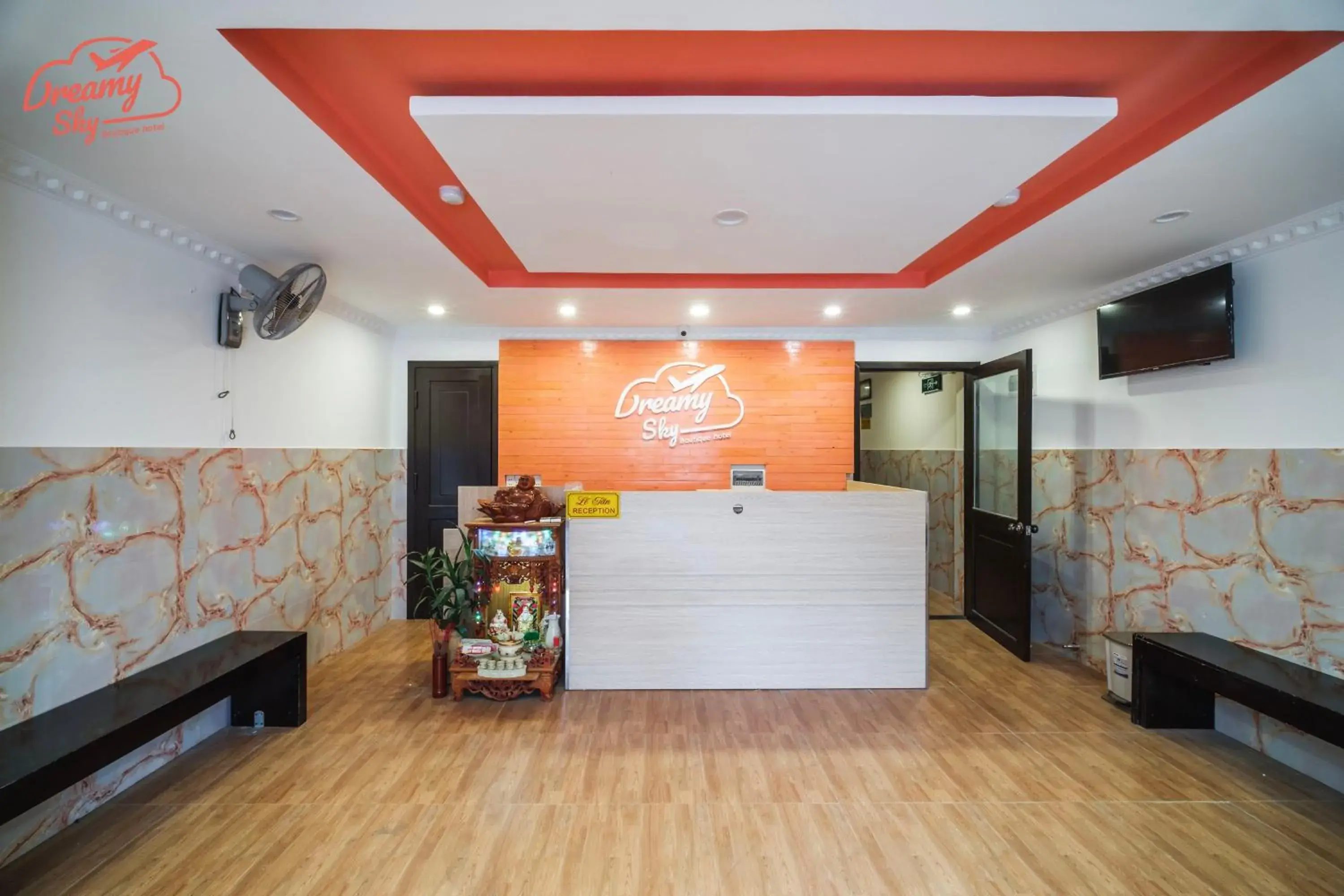 Living room in Dreamy Sky - Airport View Boutique Hotel Living room in Dreamy Sky - Airport View Boutique Hotel